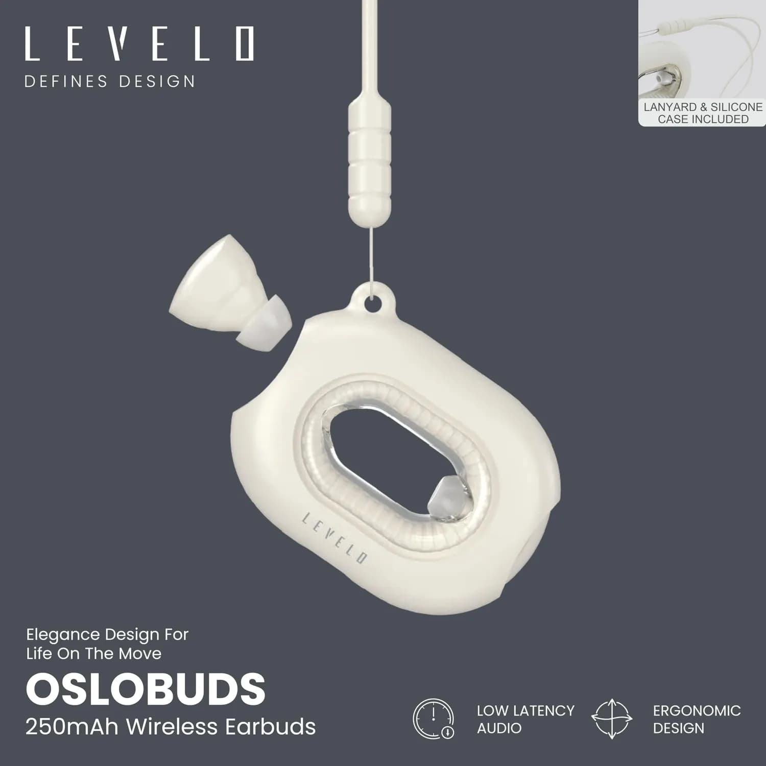 Levelo Oslobuds 250mAh Wireless Earbuds 2