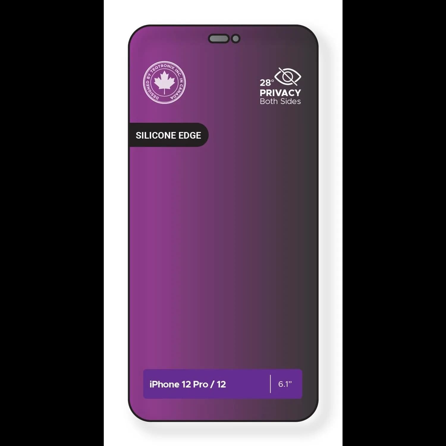 Levelo Privacy Black-Edition Silicone Edge Tempered Screen Protector 1