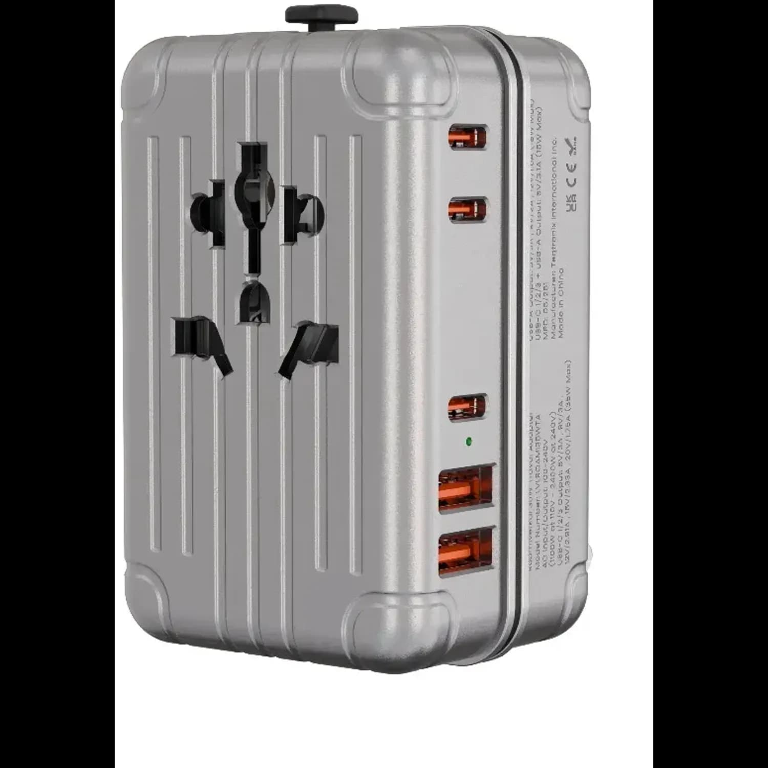 Levelo Roamiversal 2400W Luggage Design Travel Adapter 1