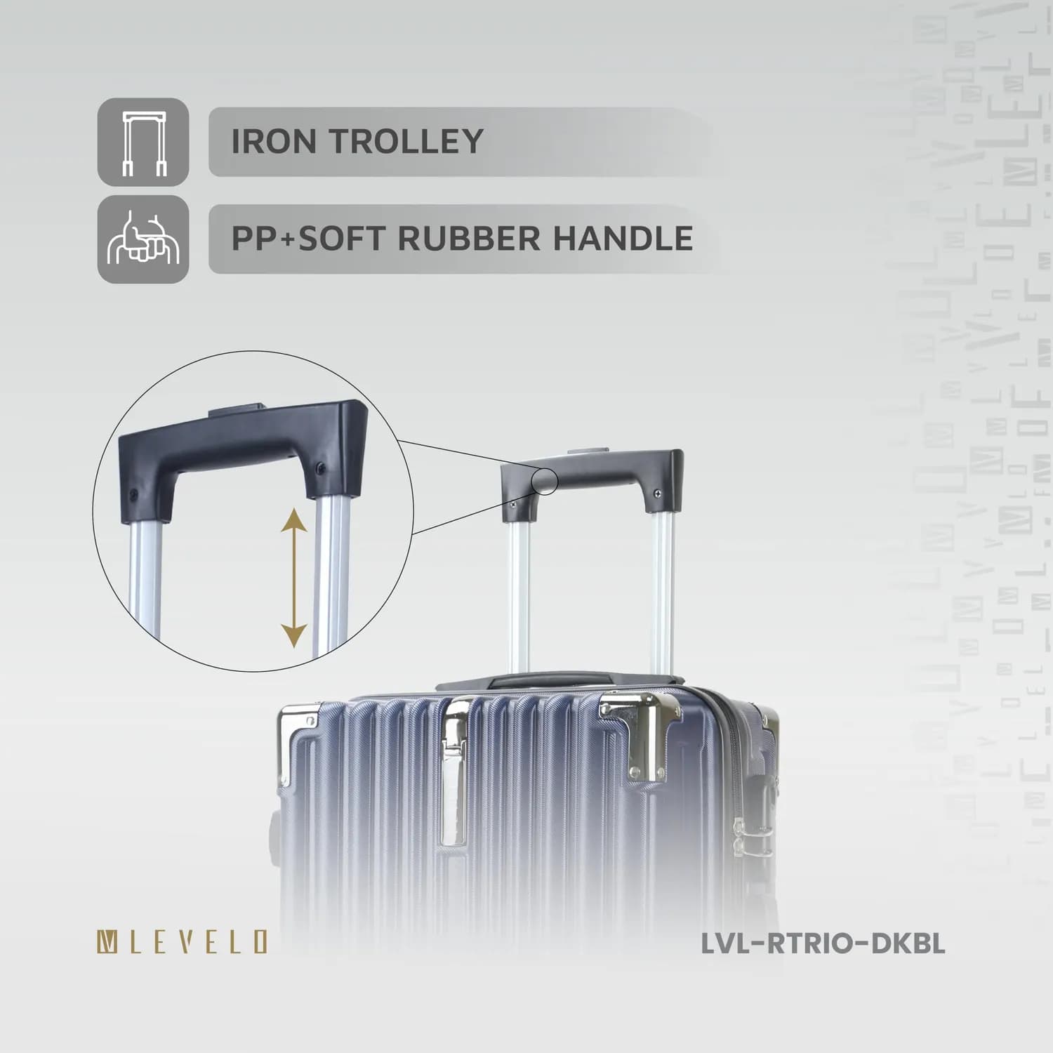 Levelo RoamTrio ABS 3 Set Luggage — Blue 4
