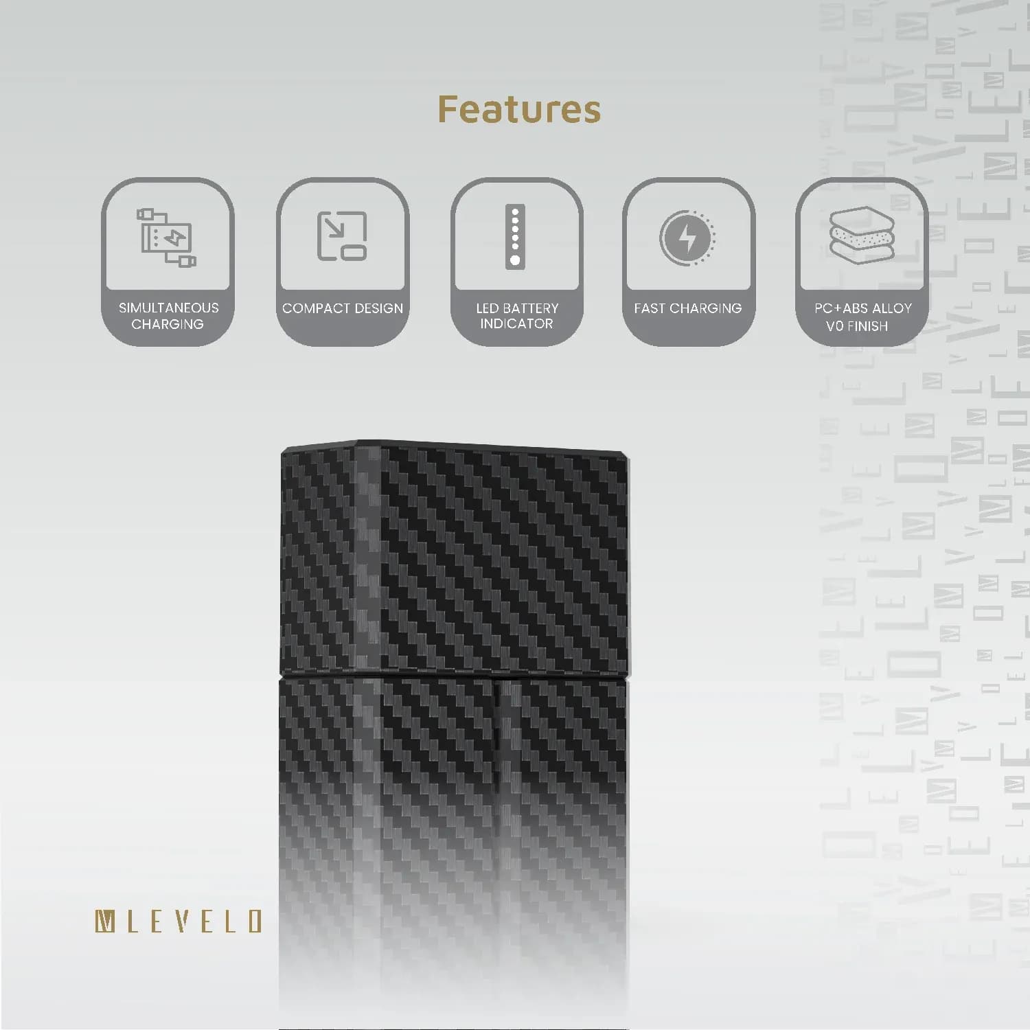 LEVELO Power Bank - 14400mAh SwapCell, Detachable, Black 2