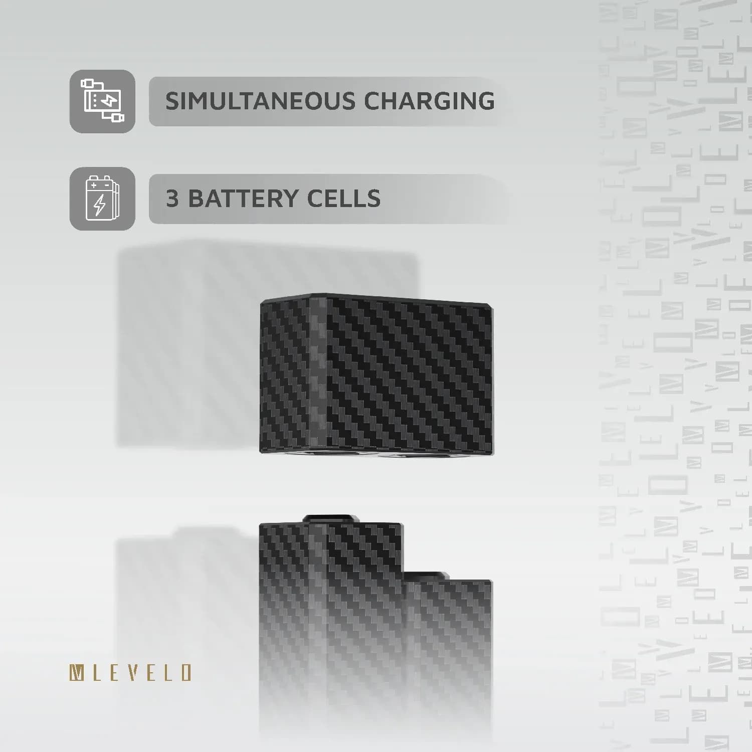 LEVELO Power Bank - 14400mAh SwapCell, Detachable, Black 5