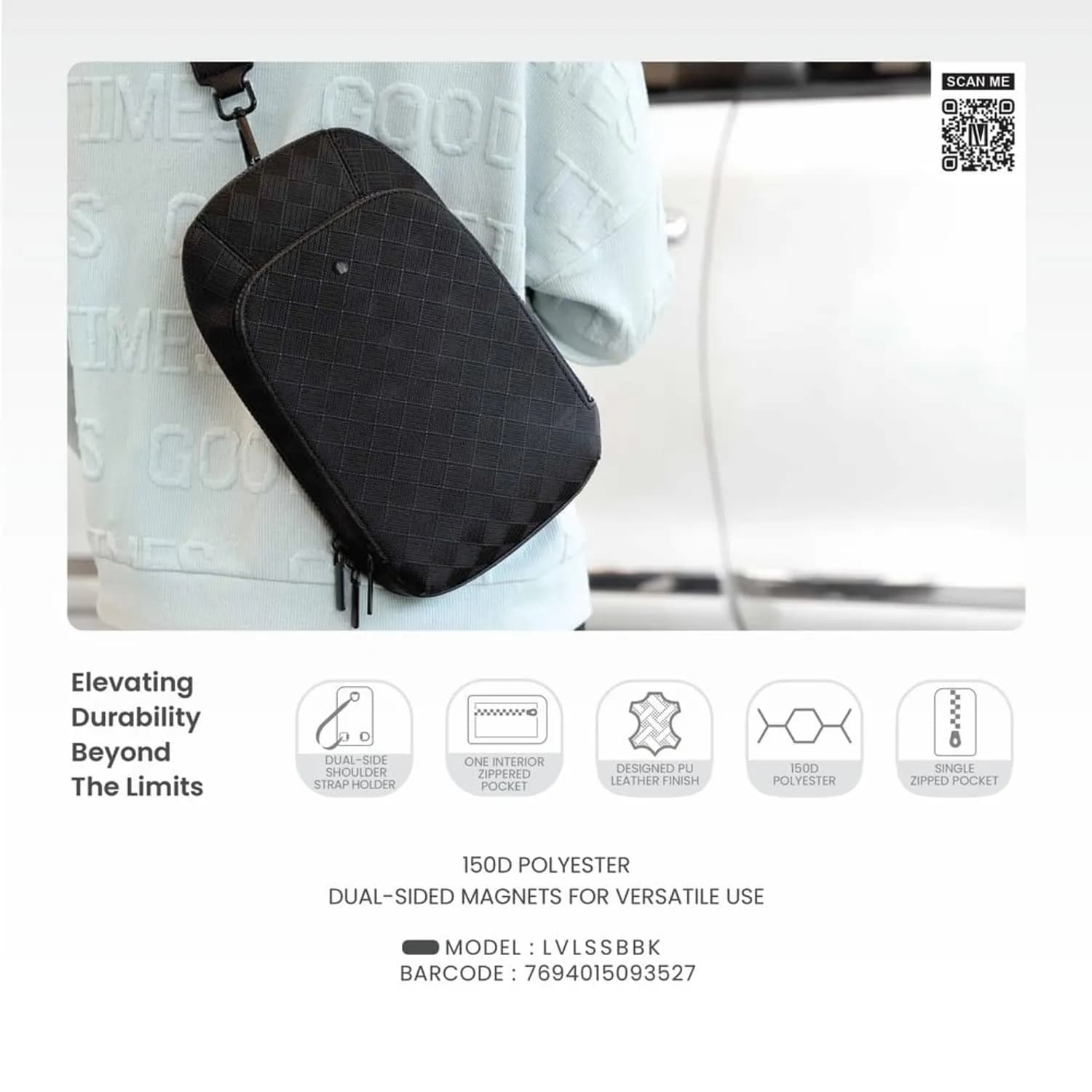 Levelo Soho Leather Sling Bag 3