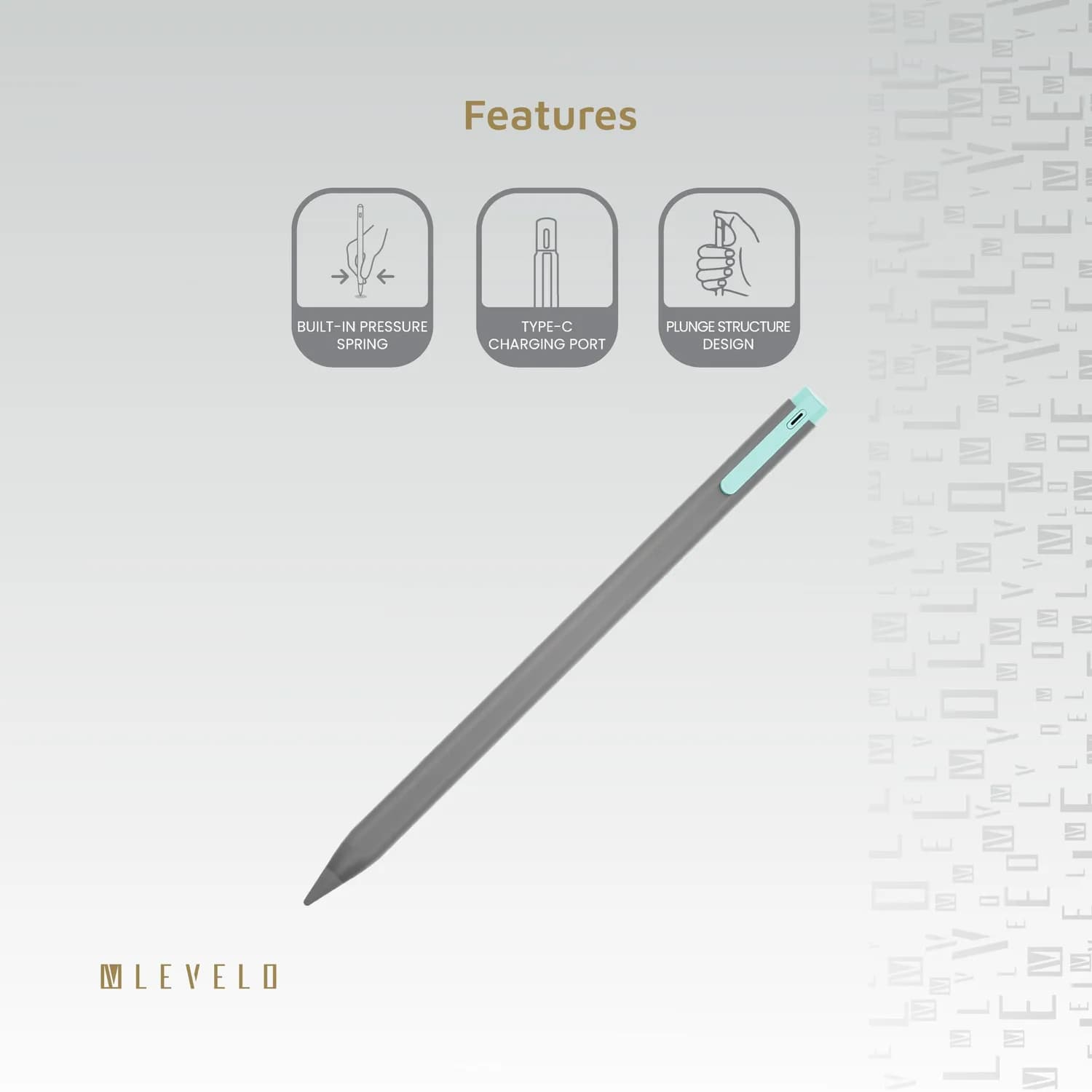 Levelo SkyTip Stylus Pen with Retractable Plunge Design for iPad 2