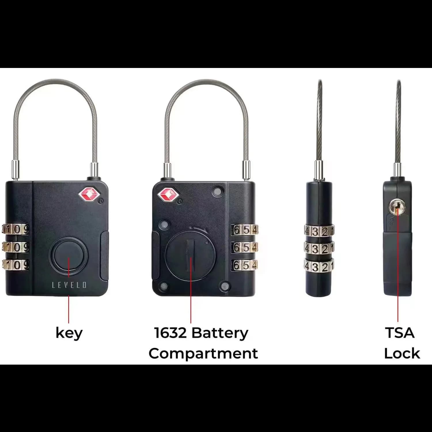 Levelo TabiLock TSA Luggage Lock 3