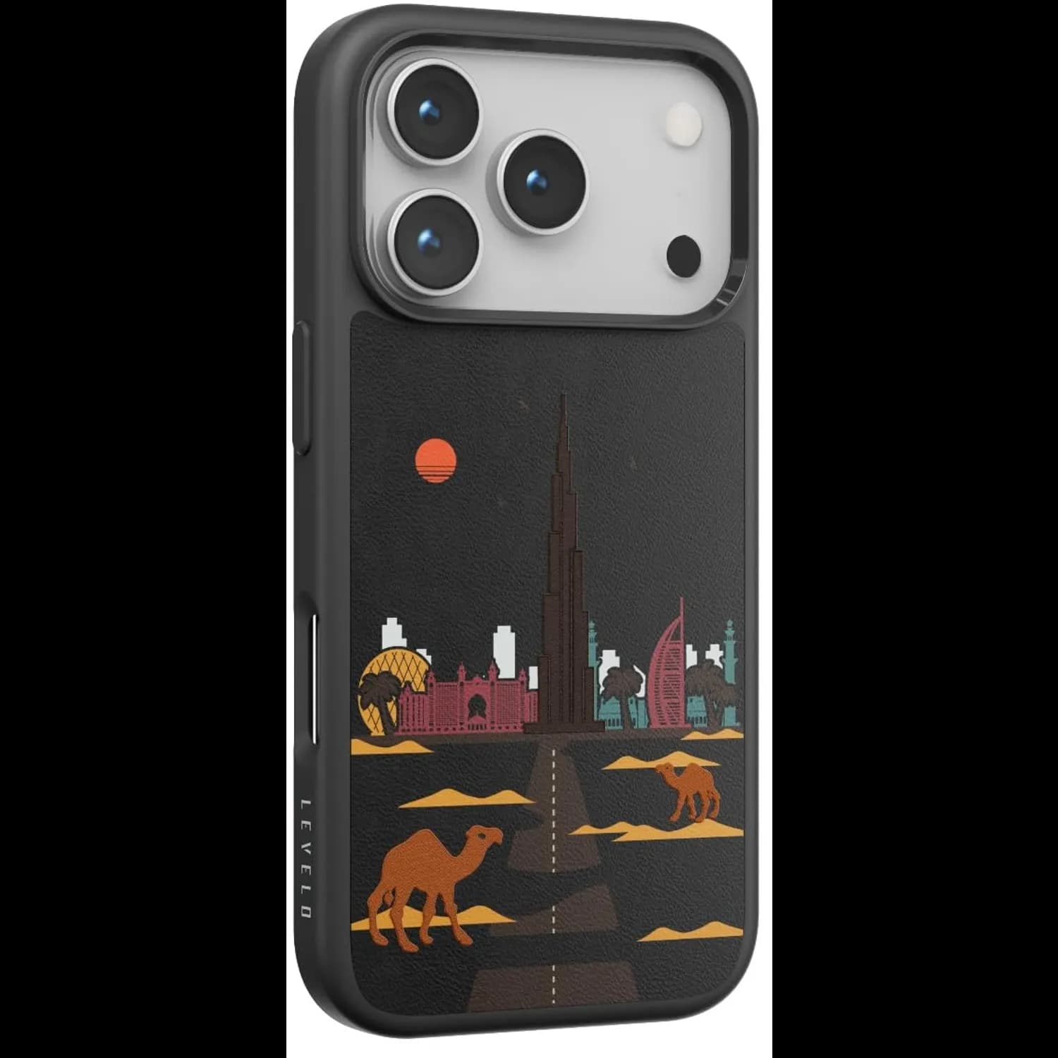 Levelo Vallo PU leather Case With Dubai Embroidery Design 4