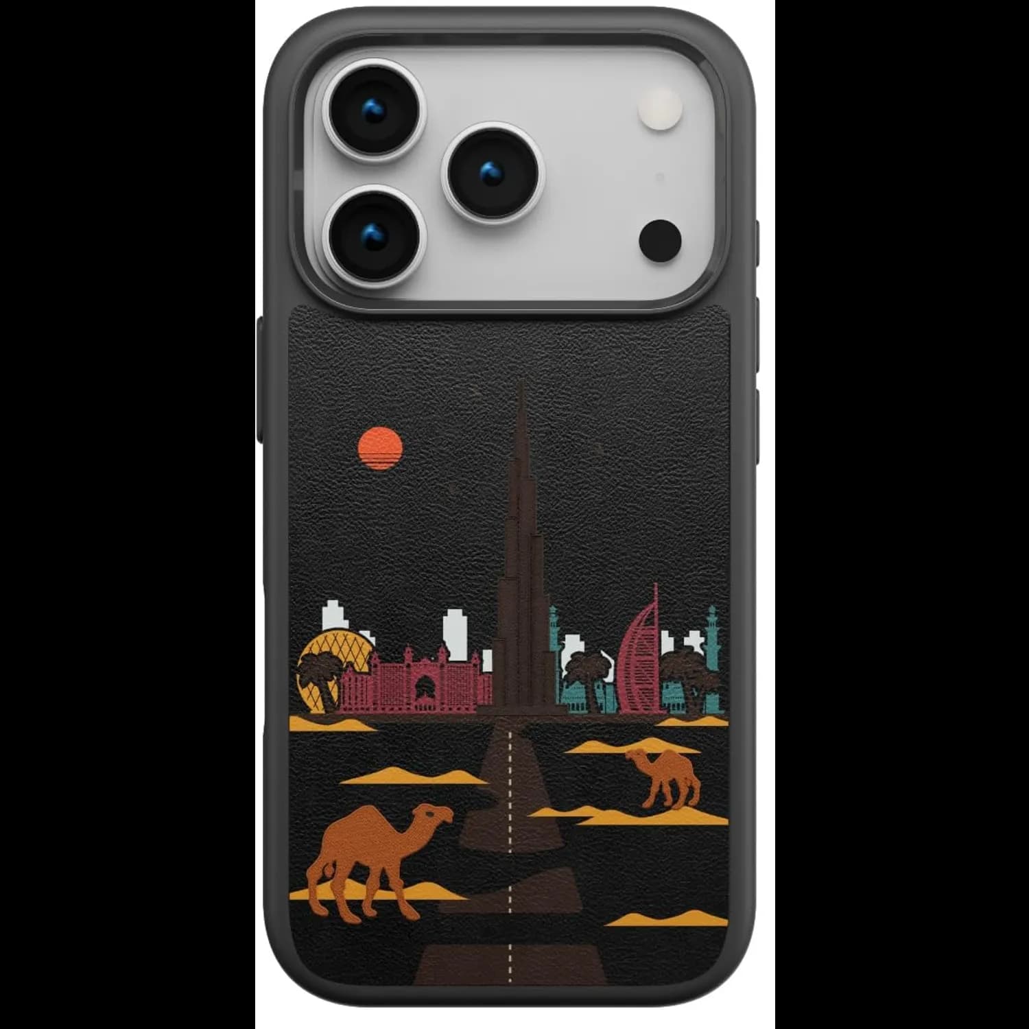 Levelo Vallo PU leather Case With Dubai Embroidery Design 1