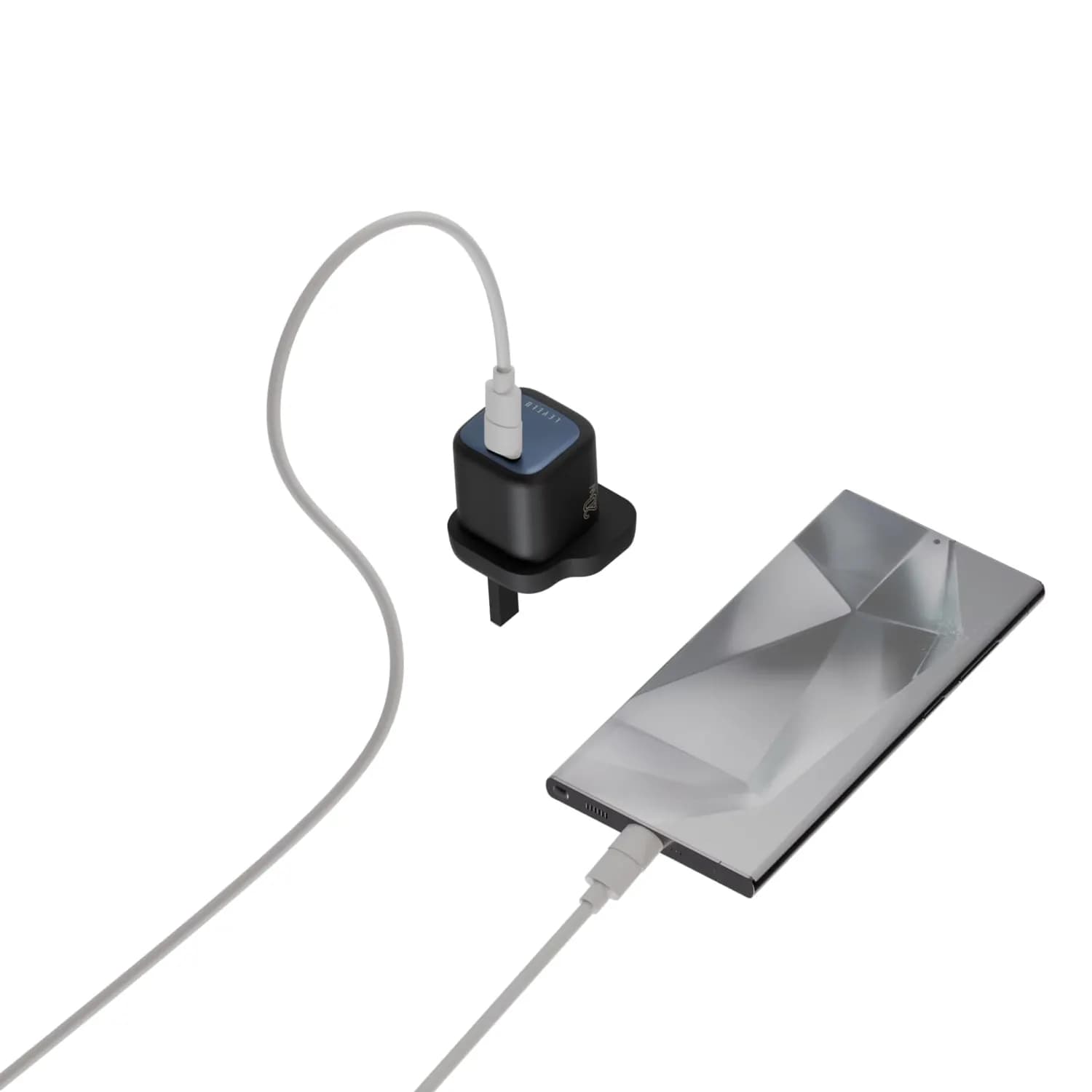 Levelo Vero 20W GaN UK Adapter With Single Type-C Port — Titanium Black 6