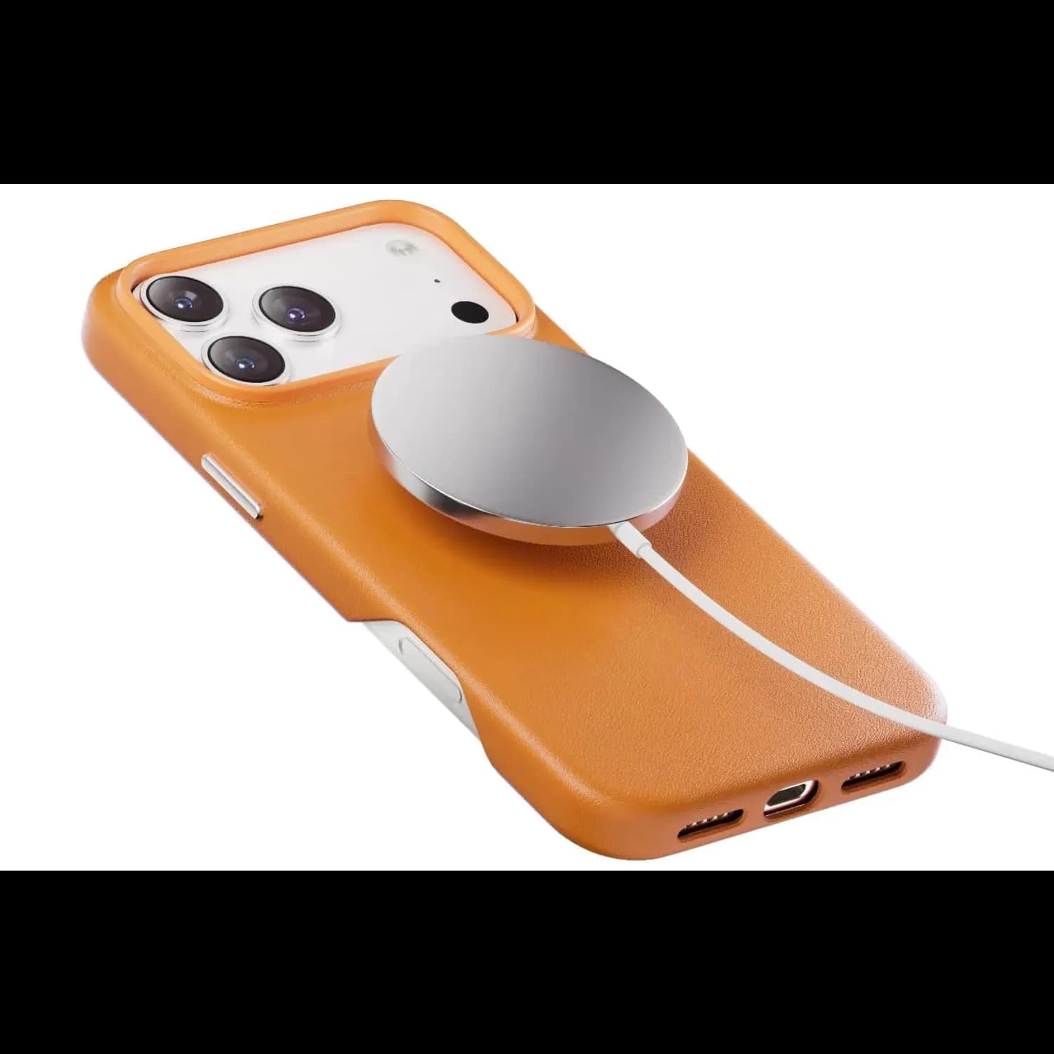 Levelo Vertex PU Leather Wallet Case — Orange 5