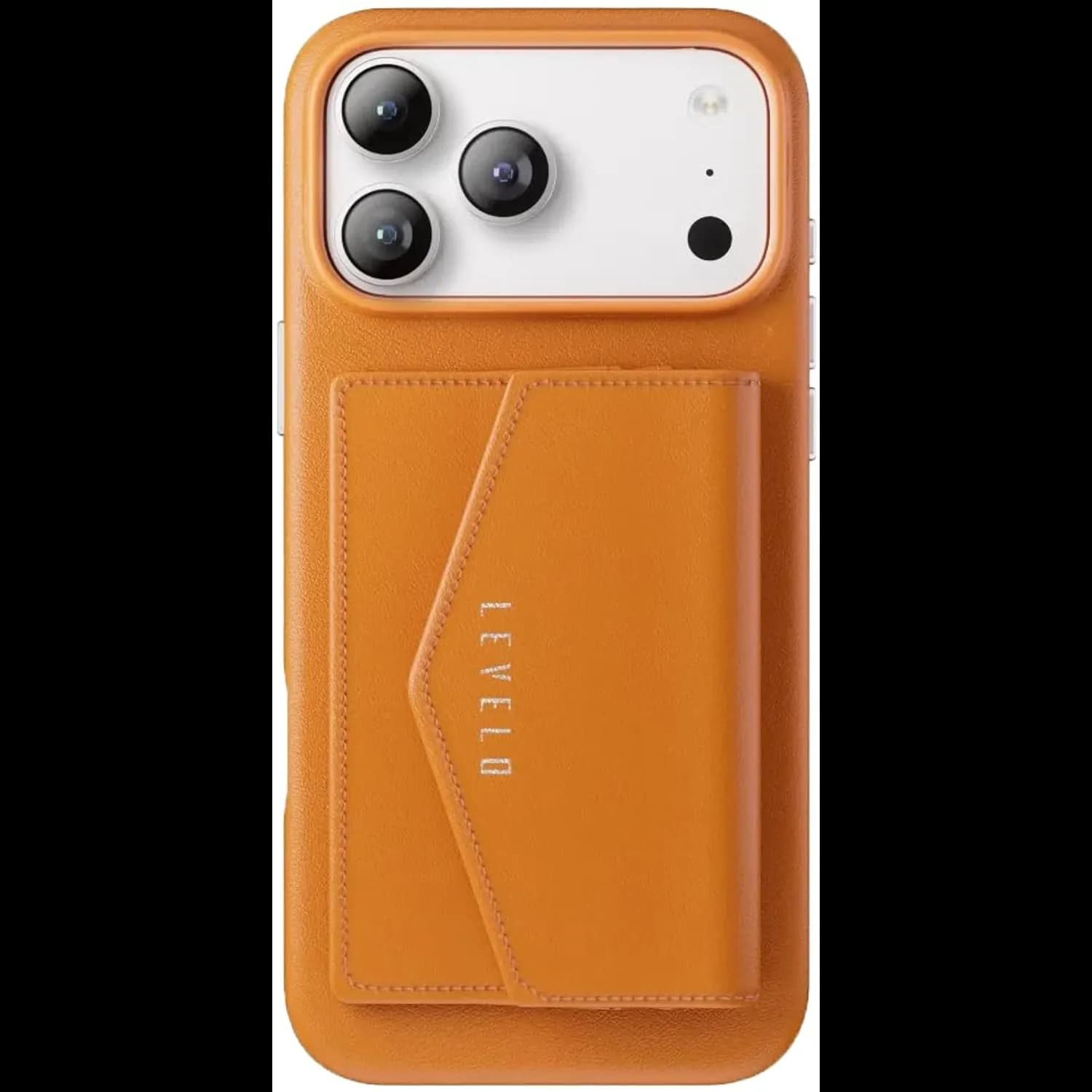 Levelo Vertex PU Leather Wallet Case — Orange 1