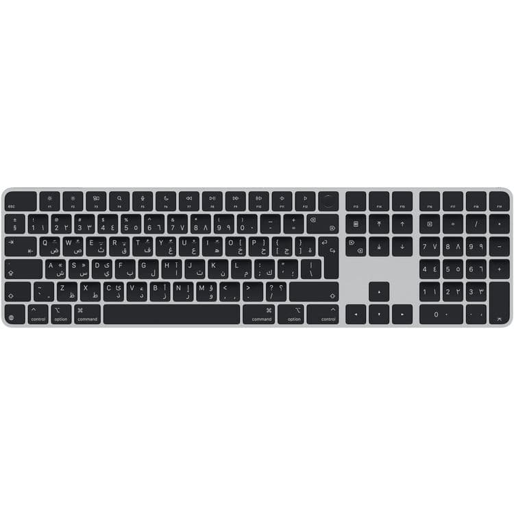 Apple Magic Keyboard MXK83 - Touch ID, Numeric Keypad, Arabic, Black Keys