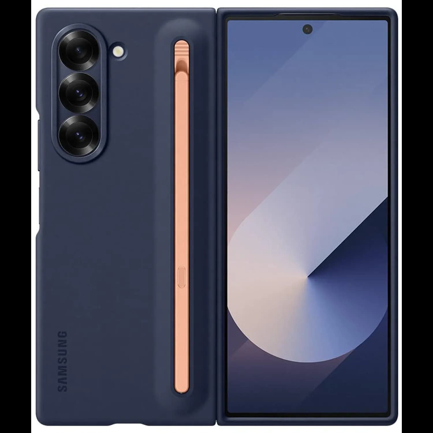 Samsung Grip Case Galaxy Z Fold6 - Slim S Pen, Navy — Gray 2