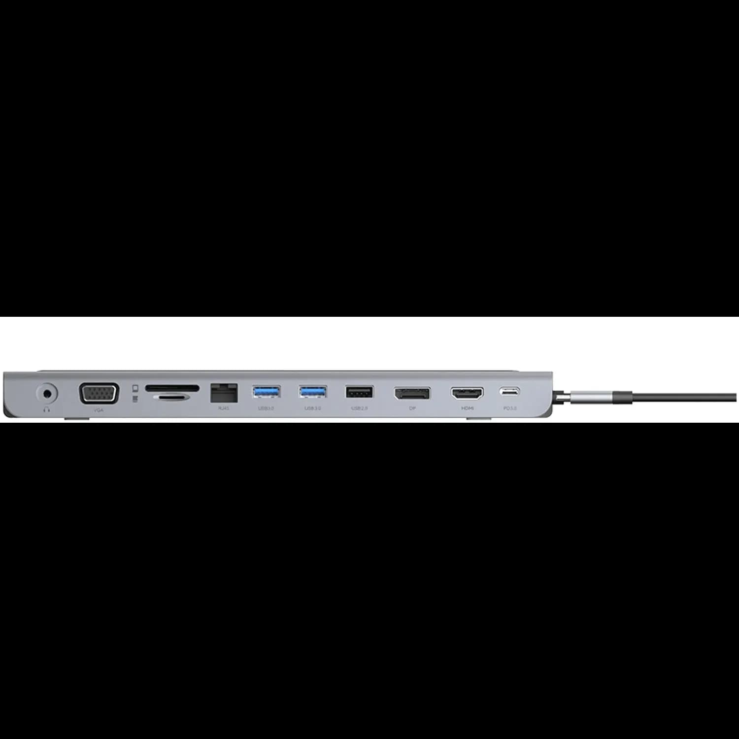 Powerology USB-C Hub & Laptop Stand - 11-in-1, Grey 4