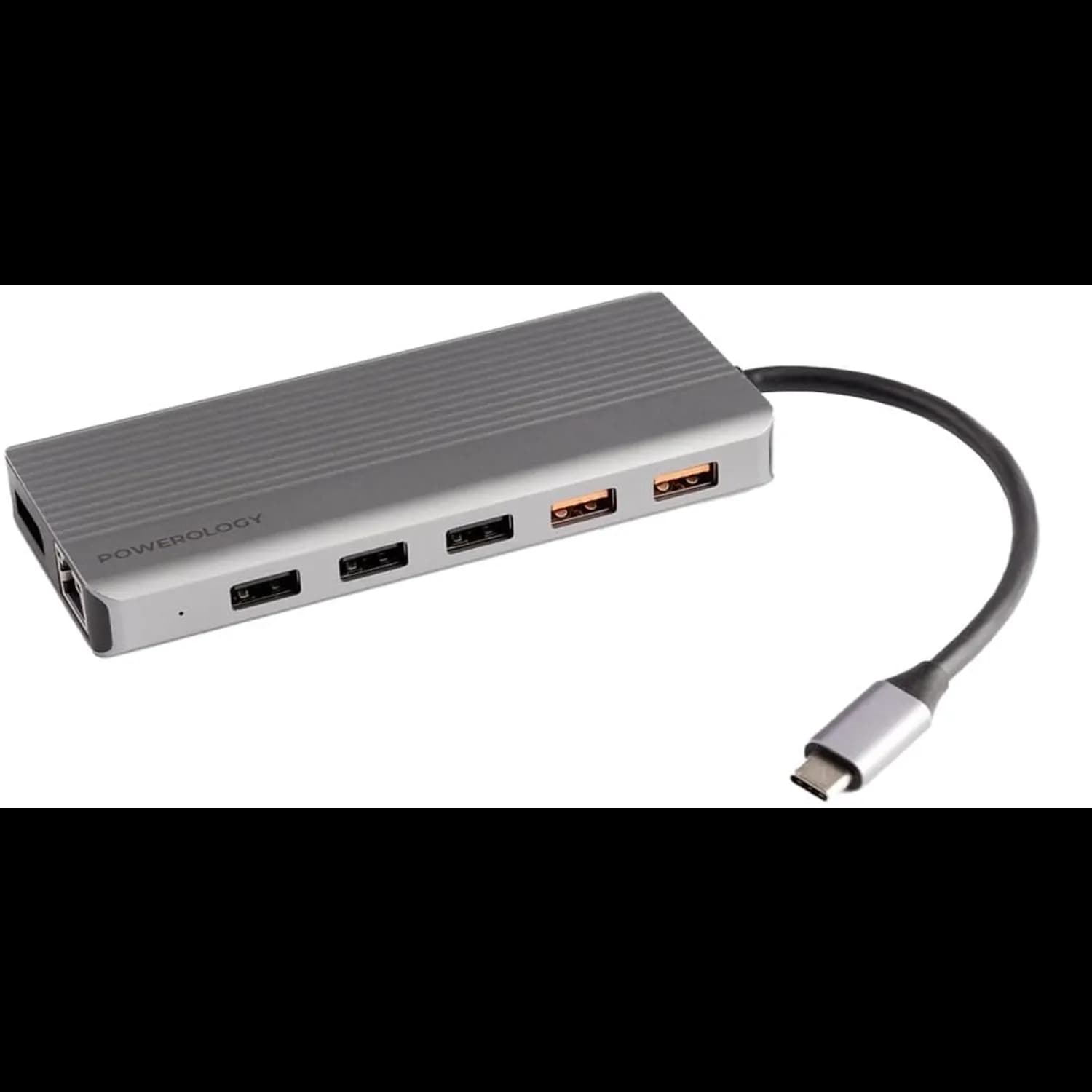 Powerology USB-C Hub - 12-in-1, 100W PD, Dark Gray 4