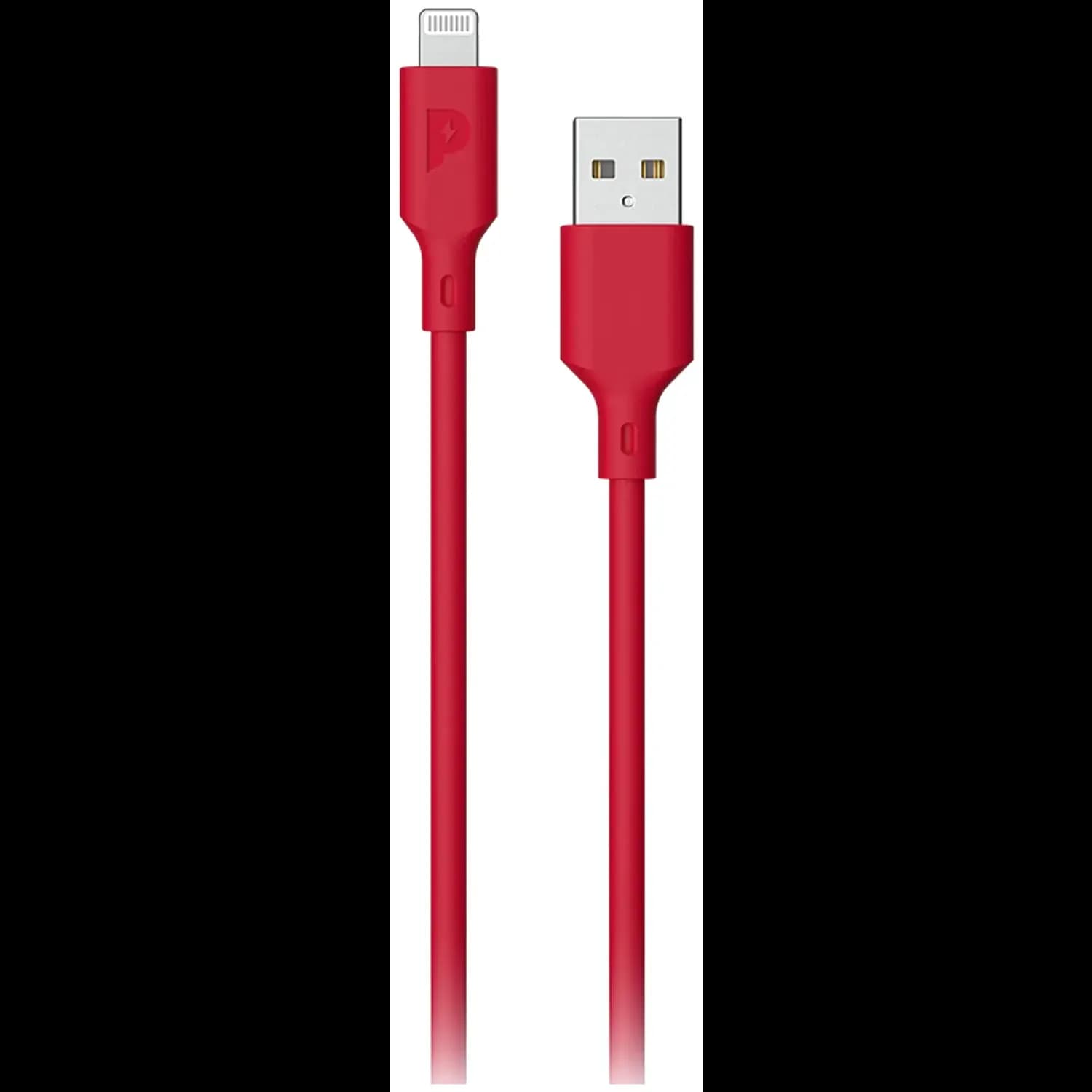 Powerology Lightning Cable - 1.2m, White — Red 1 Powerology Lightning Cable - 1.2m, White — Red 1