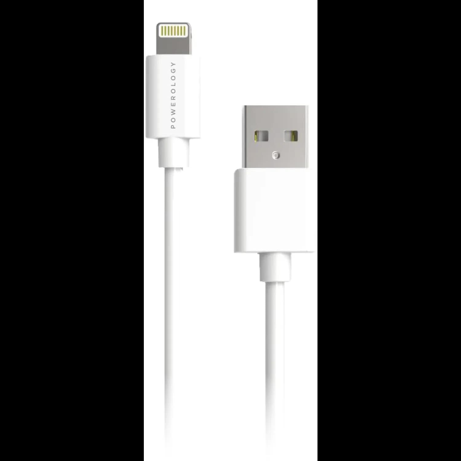 Powerology Lightning Cable - 1.2m, White — Red 2