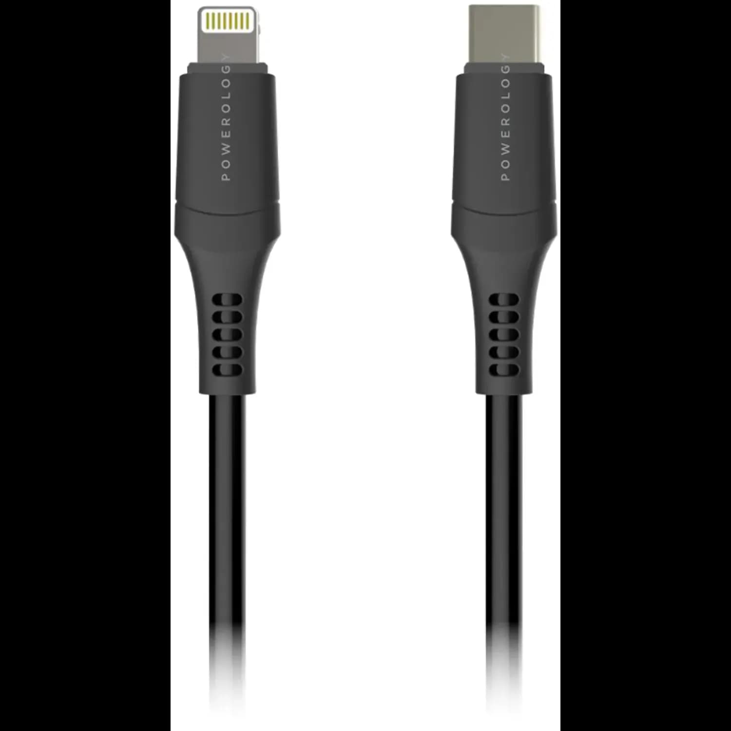 Powerology Cable - Type-C to Lightning 1.2m, Black 1 Powerology Cable - Type-C to Lightning 1.2m, Black 1