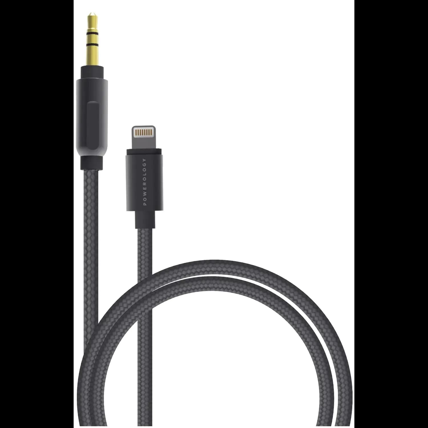 Powerology Audio Cable - Lightning to 3.5mm AUX, Black 3