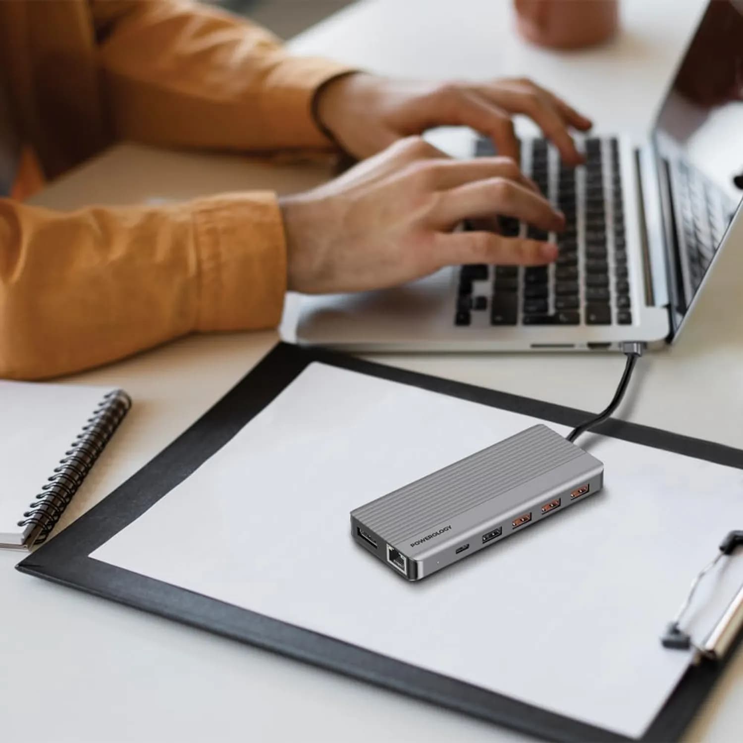Powerology USB-C Hub - 13-in-1, 4K HDMI, 100W PD, Gray 5