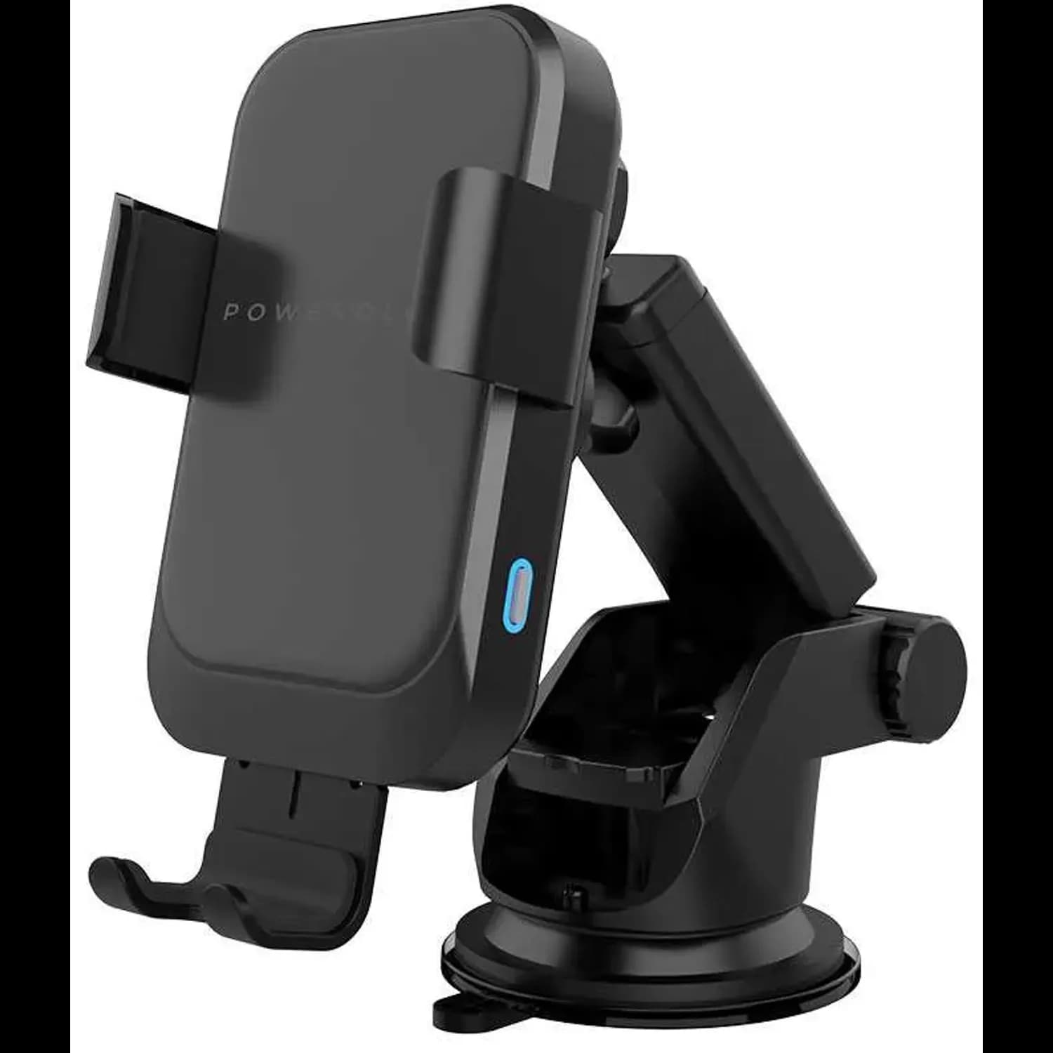 Powerology Wireless Charger Car Mount - Fast Charge 7.5W/15W, Black 3