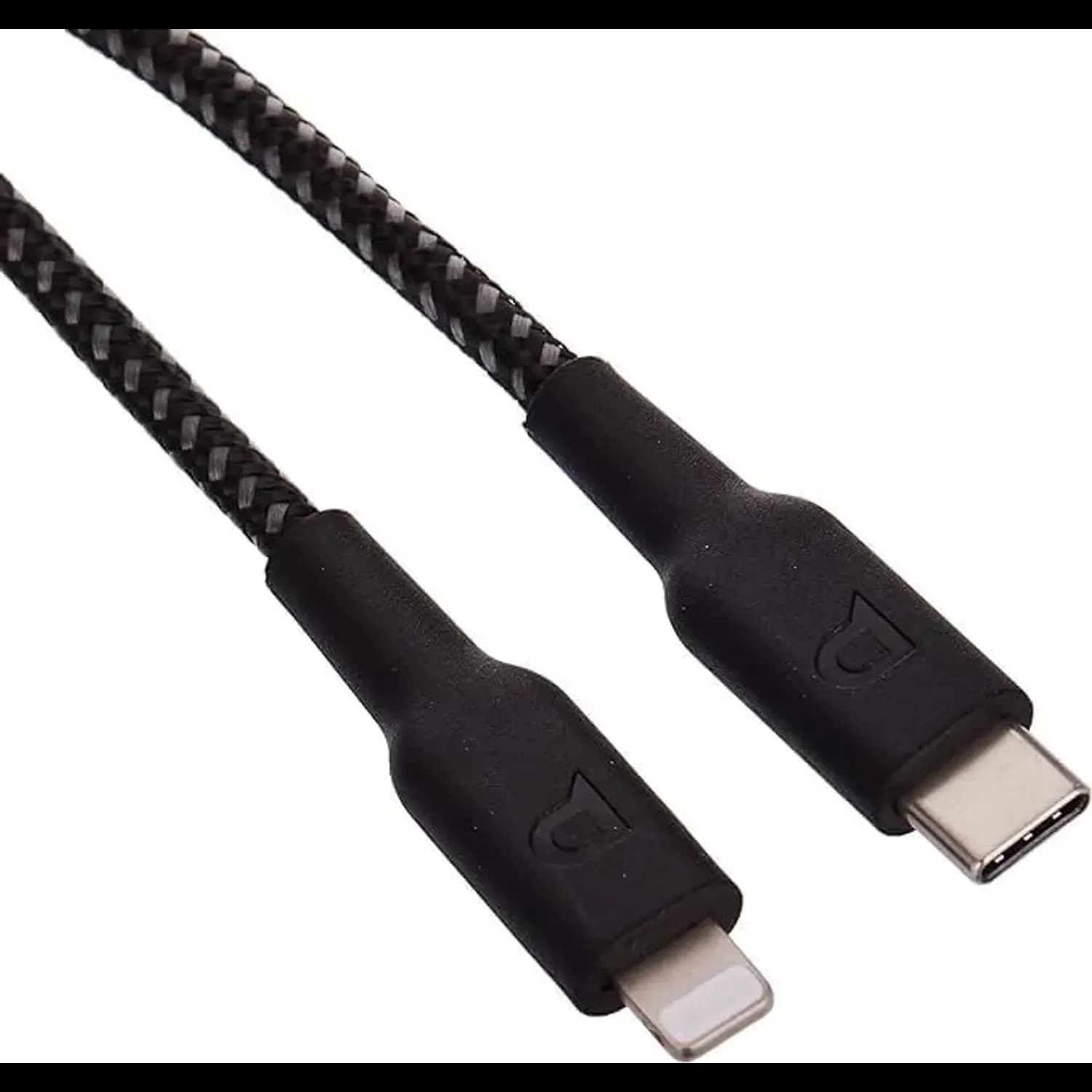 Powerology USB-C to Lightning Cable - Braided, Purple — Black 1 Powerology USB-C to Lightning Cable - Braided, Purple — Black 1