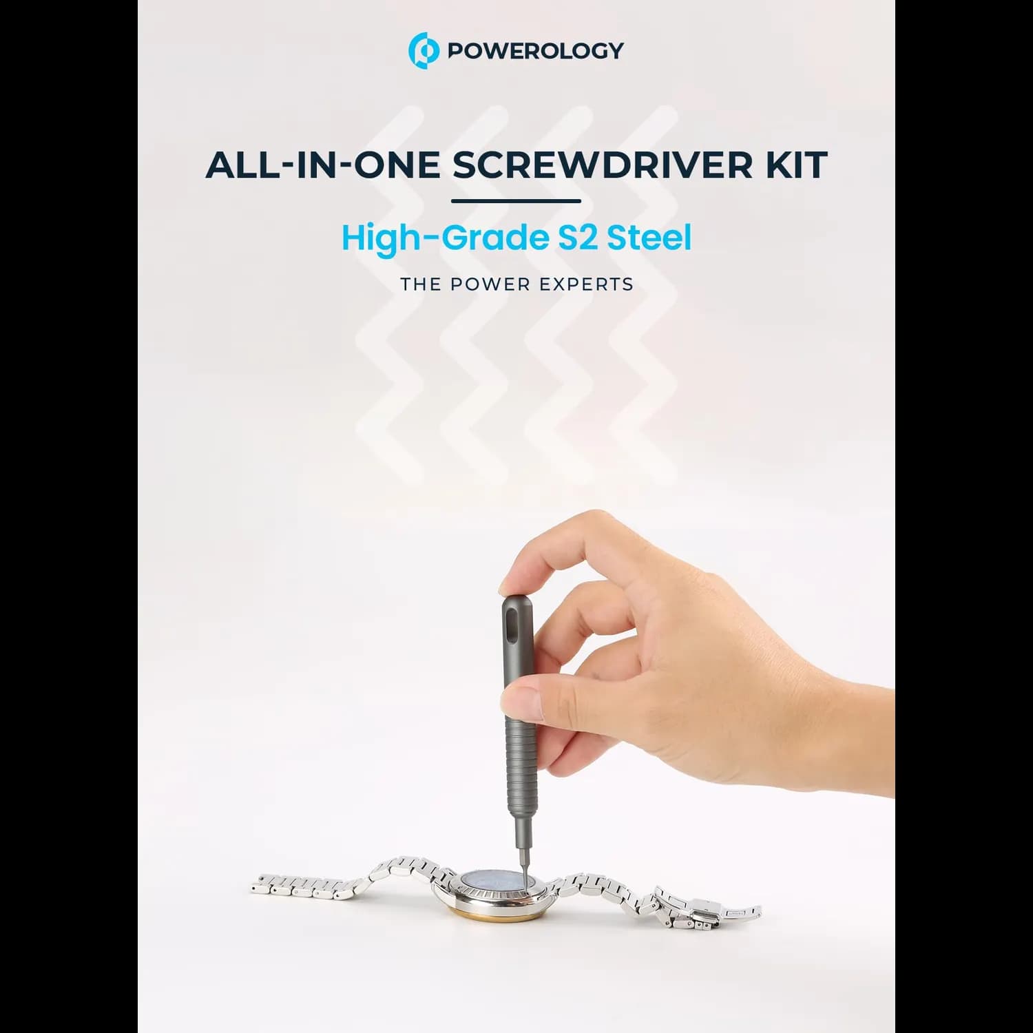 Powerology Screwdriver Kit - 31 Bits Stainless Steel, Gray 5