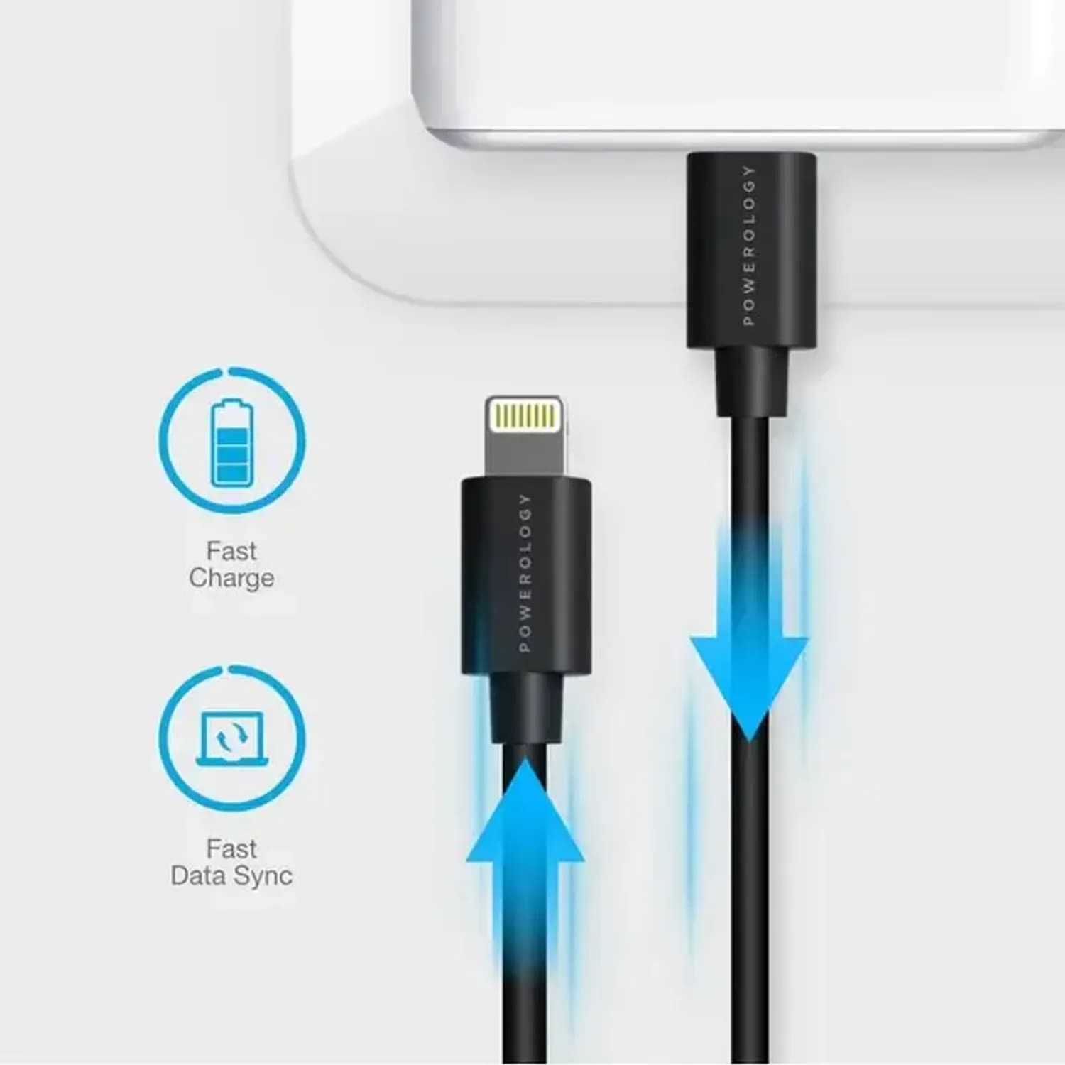 Powerology USB-C to Lightning PD Cable - 3m, Black 4