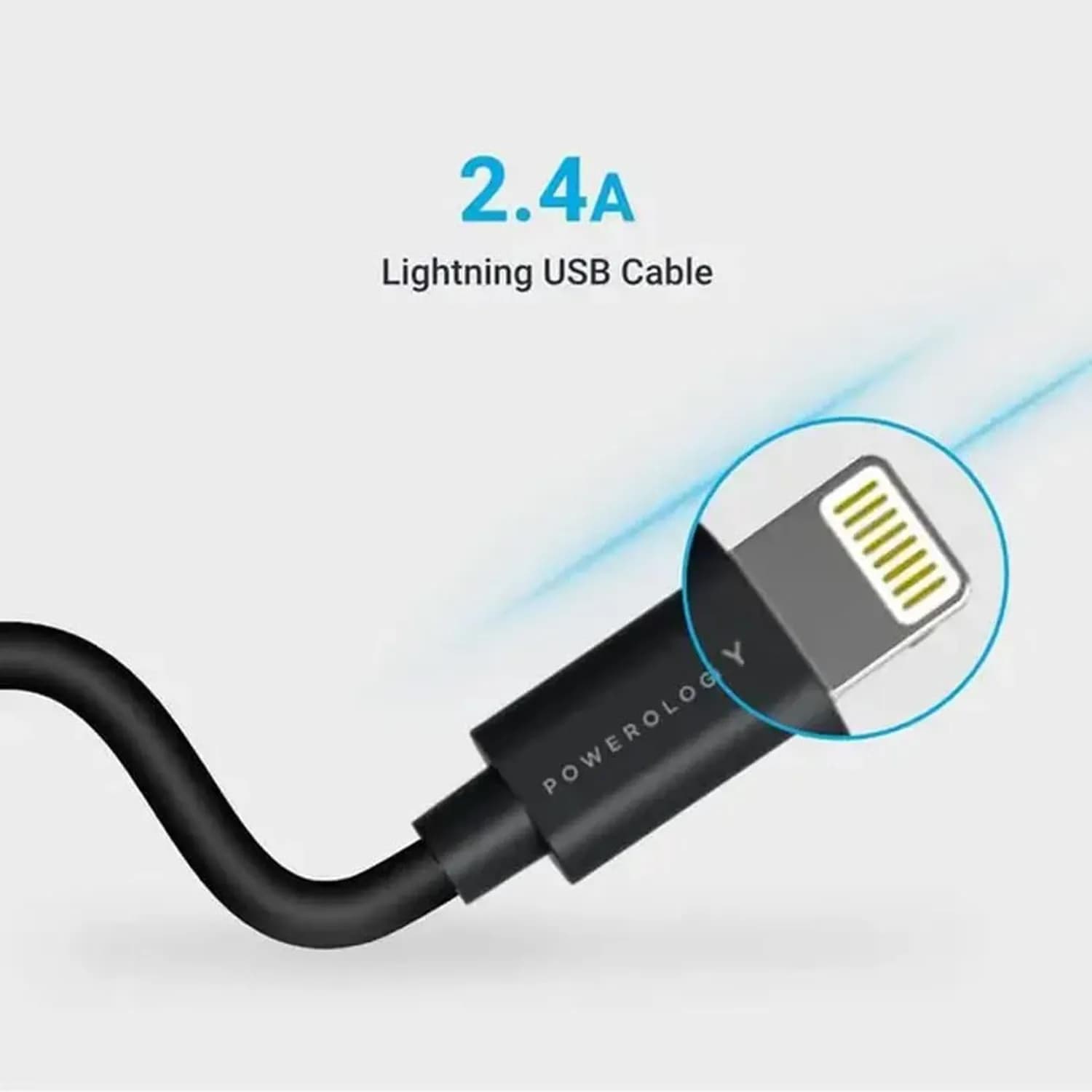 Powerology Lightning Cable - 3M, Black 3