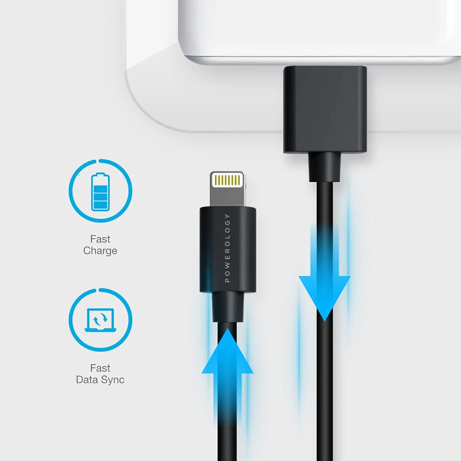 Powerology Lightning Cable - 3M, Black 5
