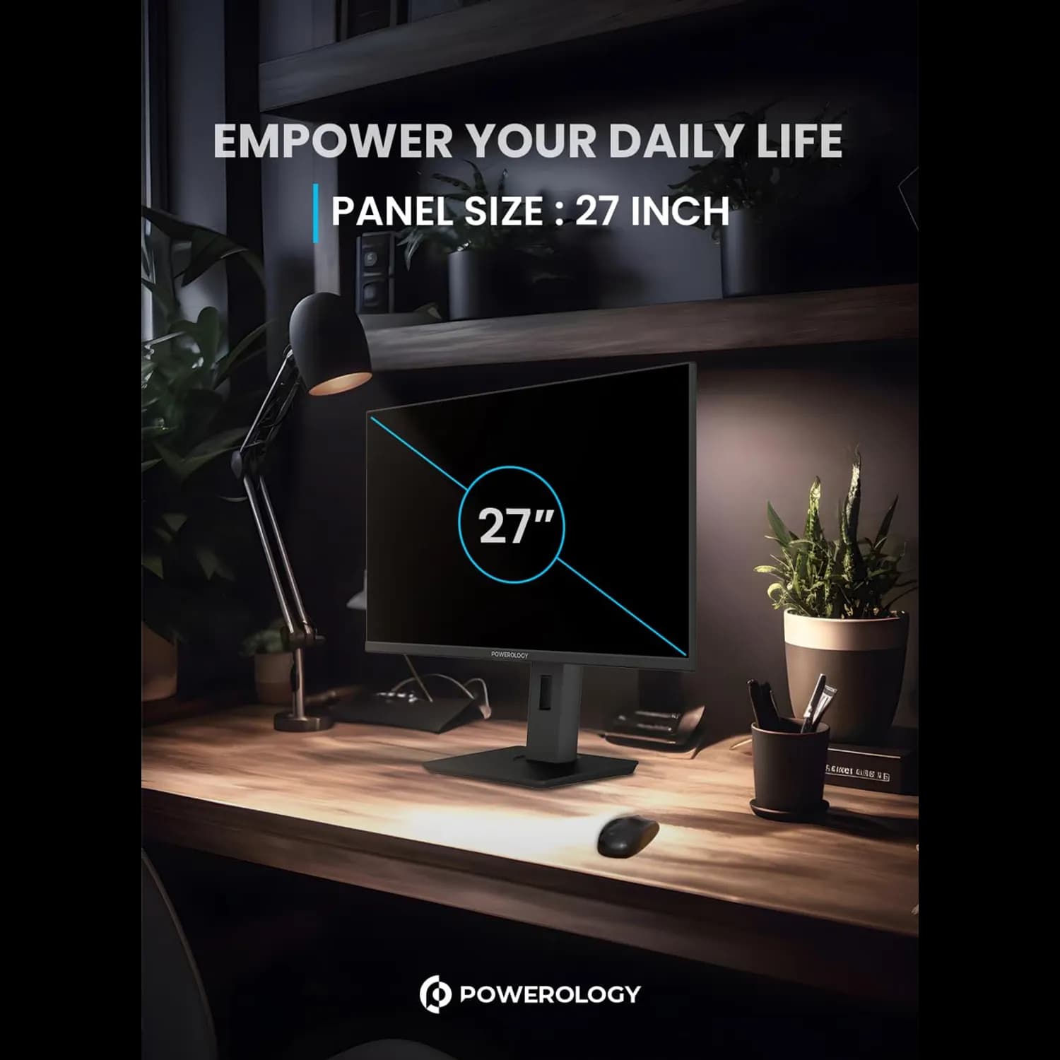 Powerology Monitor - 27" 4K UHD 60Hz, HDR, Black 3
