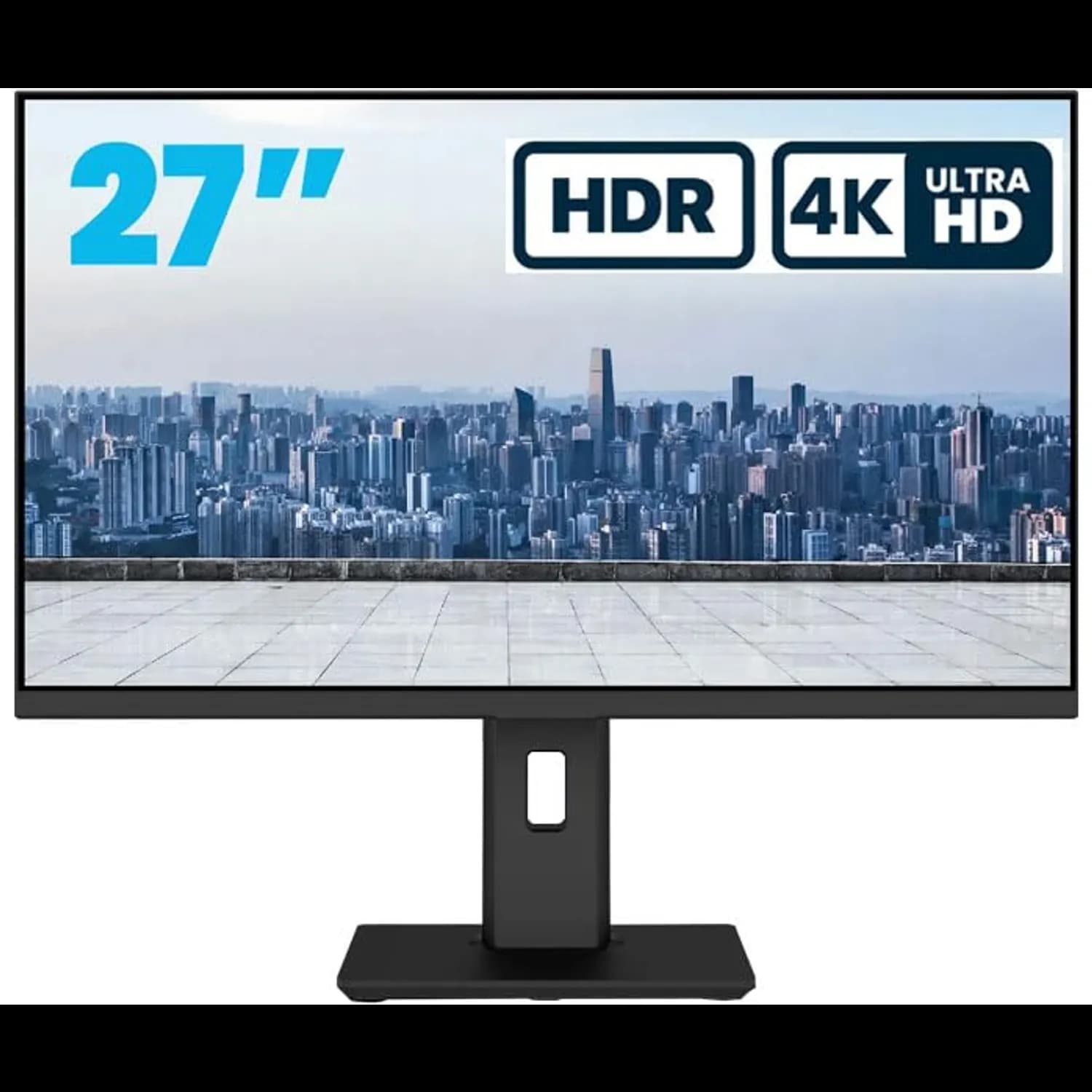 Powerology Monitor - 27" 4K UHD 60Hz, HDR, Black 1