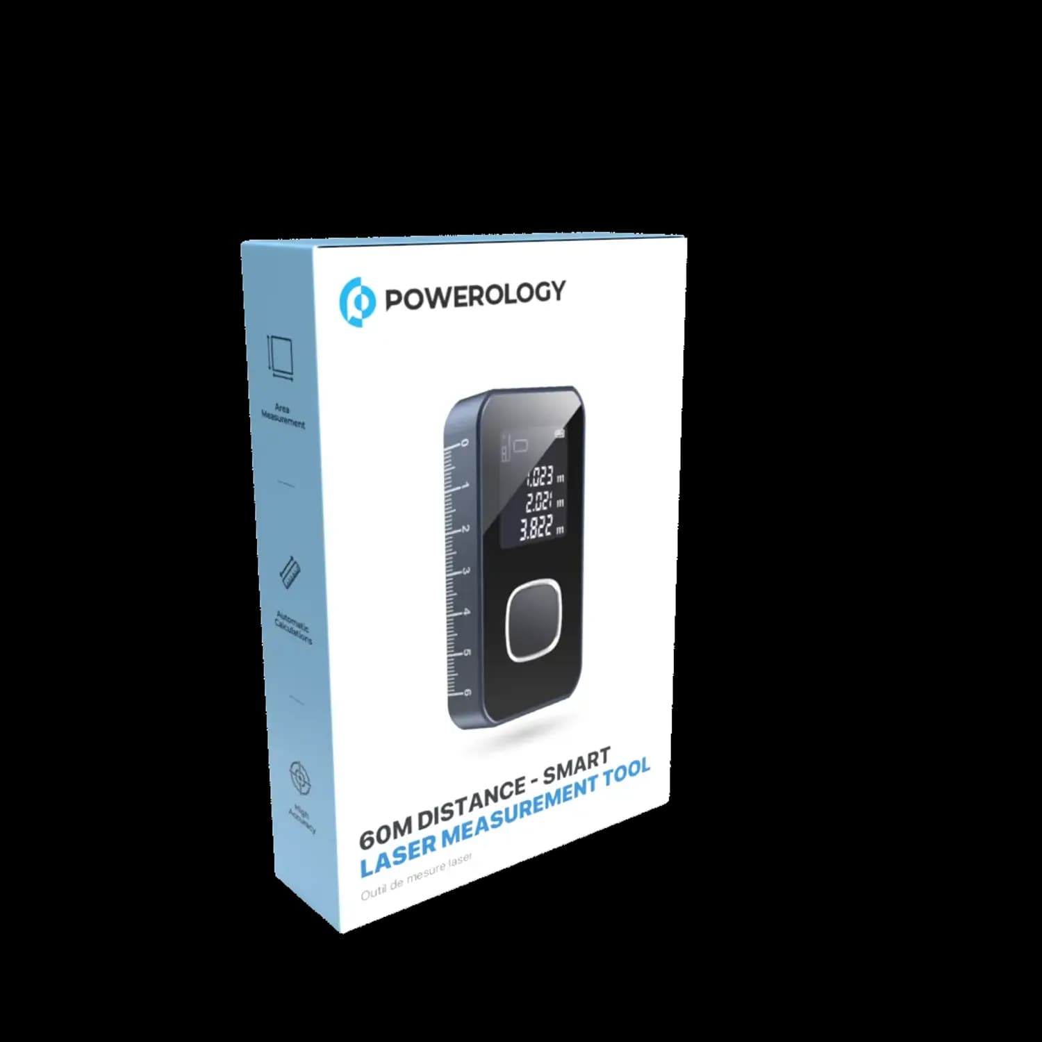 Powerology Laser Distance Meter - 60M, Blue 1 Powerology Laser Distance Meter - 60M, Blue 1