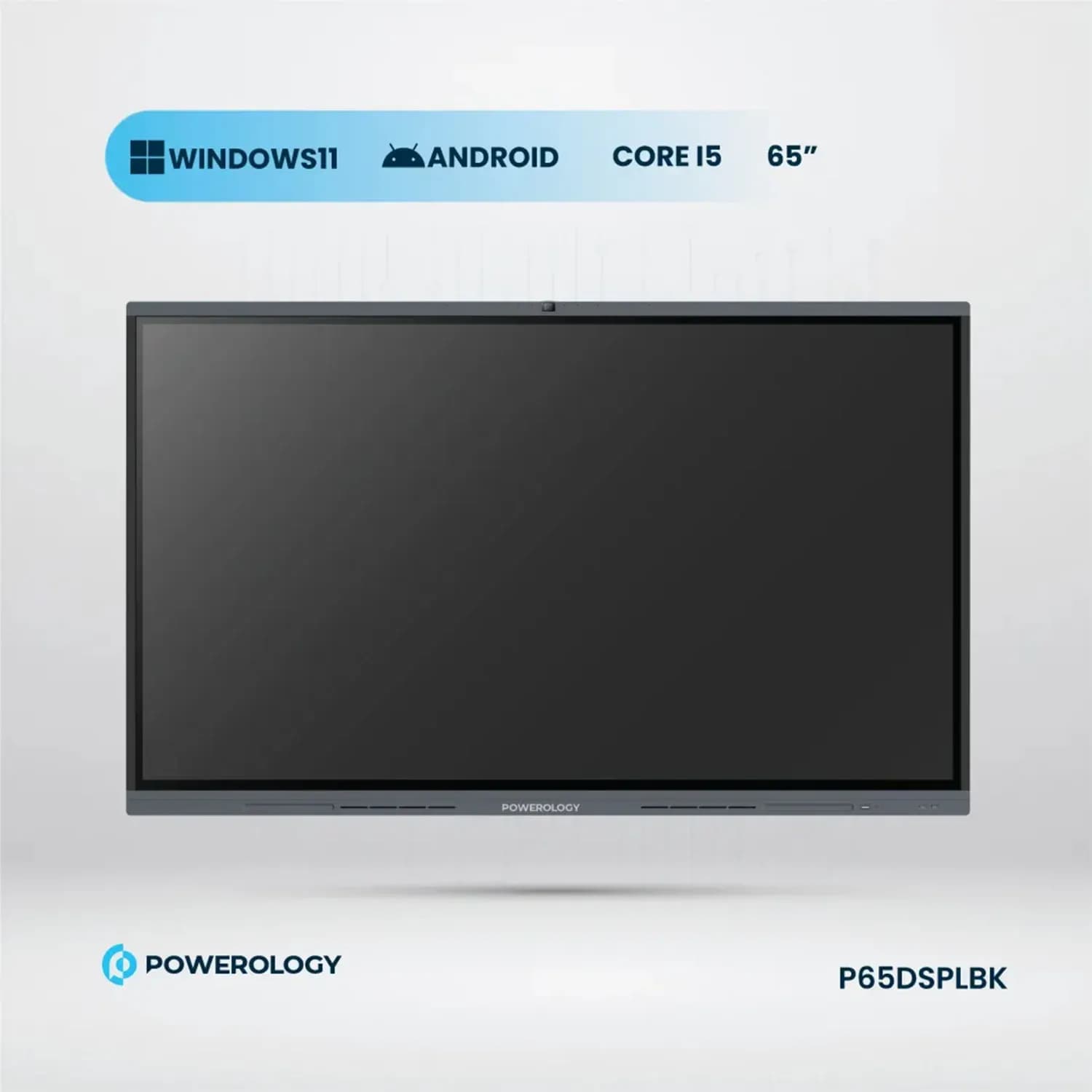 Powerology Interactive Smartboard - Dual Windows & Android, 65", Black 5