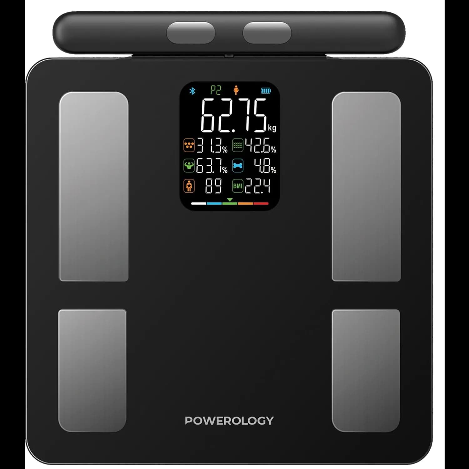 Powerology Smart Scale - 8-Electrode Body Fat, Bluetooth 3