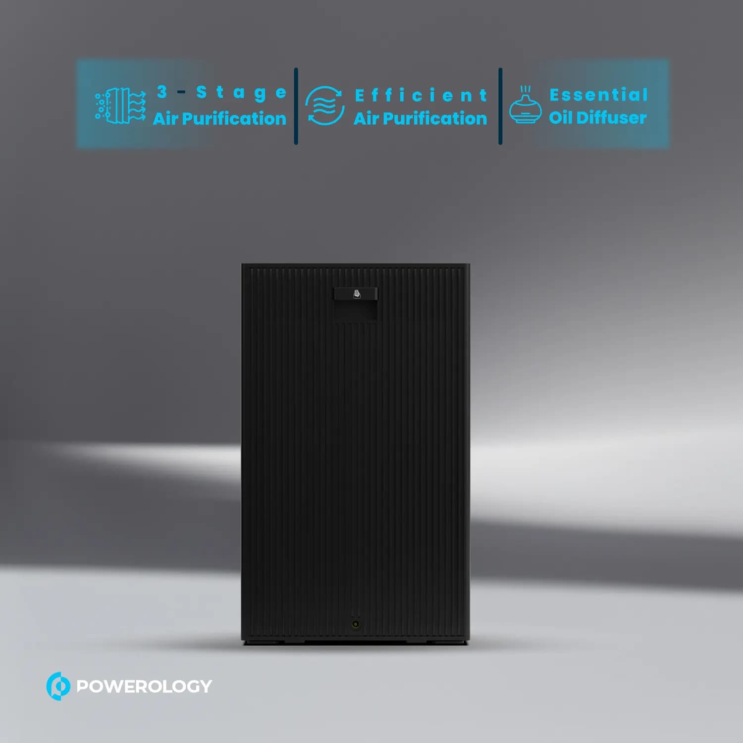 Powerology Air Purifier - Smart 3-Stage H11 HEPA, Black 3