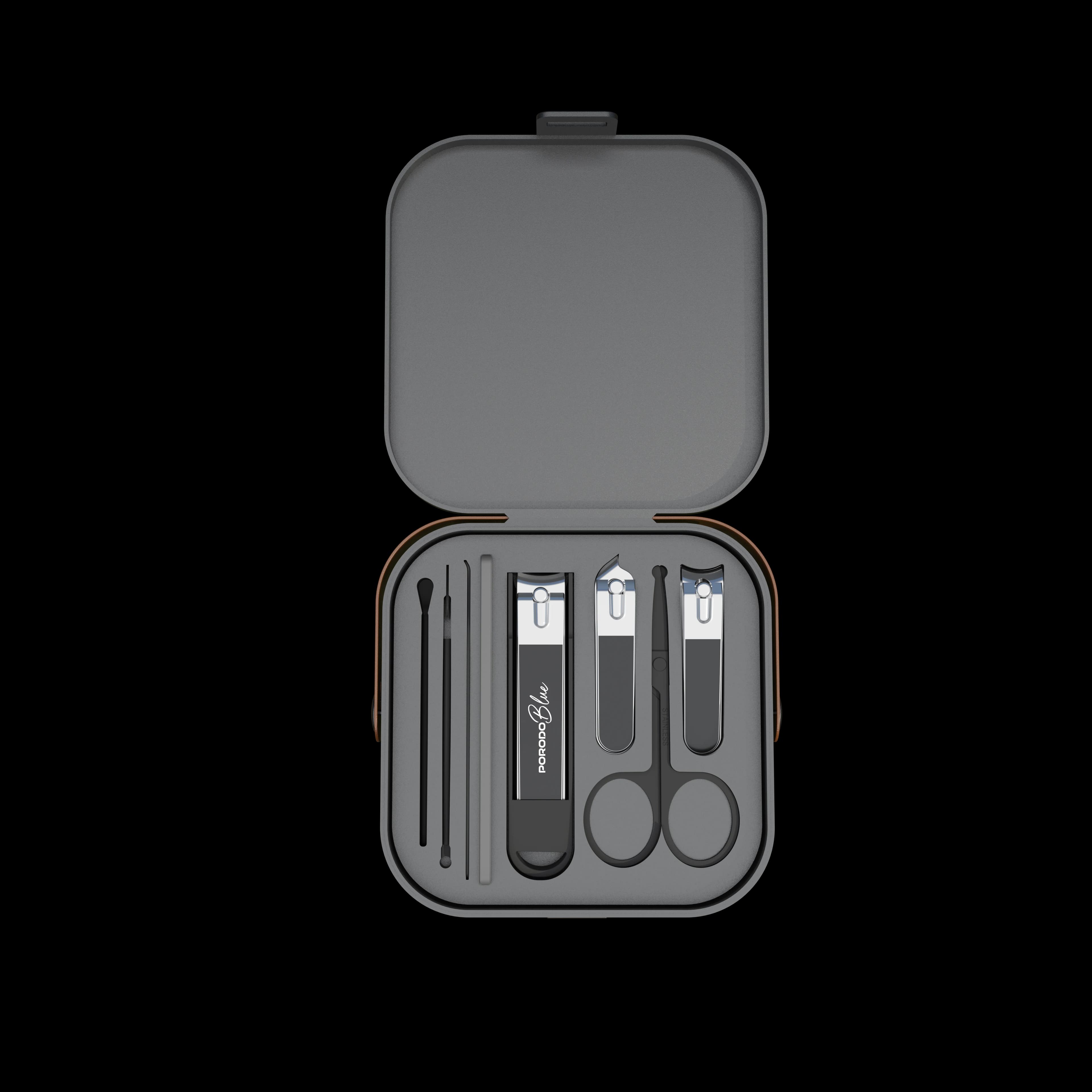Porodo 8-in-1 Pocket-Size Nail Clipper Set, PB10GN - Black — Green 5