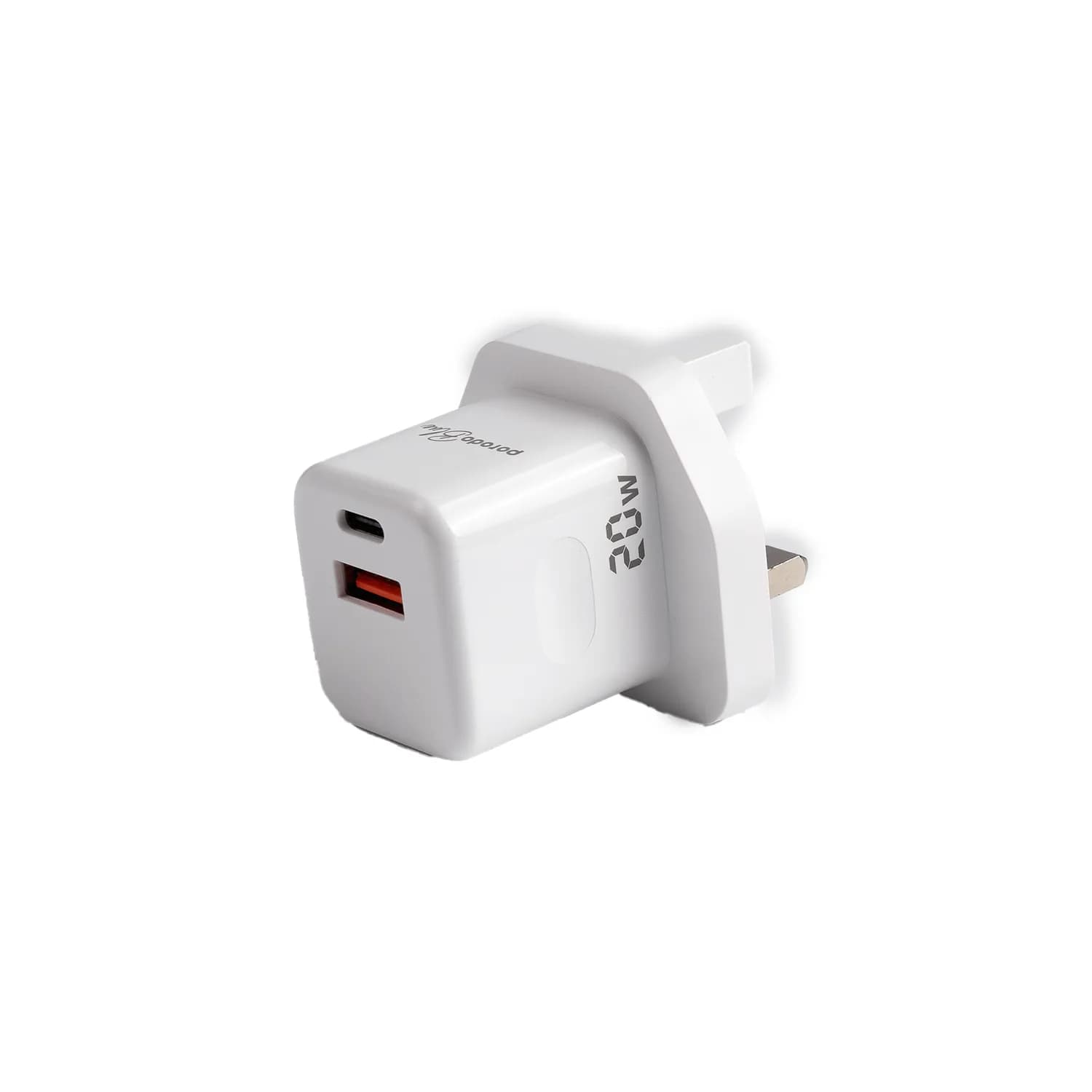 Porodo Blue Wall Charger - White 2