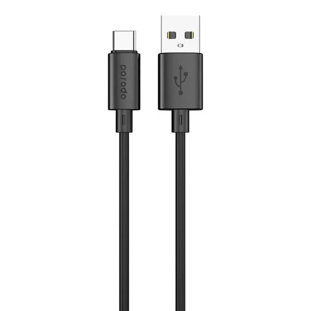 Porodo USB-A to Type-C Cable PB-3AACC-BK - 3A, 1.2m, Black 1 Porodo USB-A to Type-C Cable PB-3AACC-BK - 3A, 1.2m, Black 1