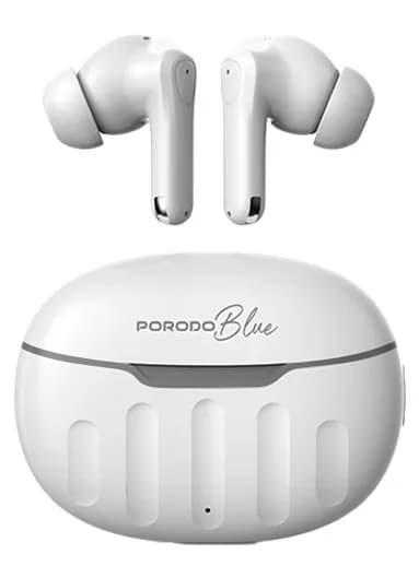 Porodo Earbuds Blue Sonica PBCMK8WH - TWS, White — White 2