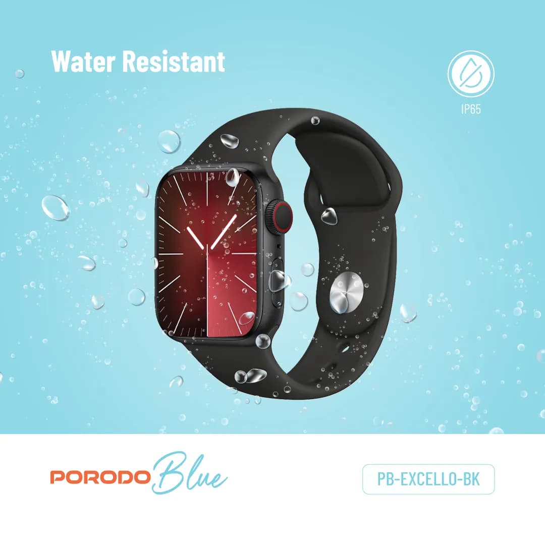Porodo Blue EXCELLO Smart Watch — Black 4