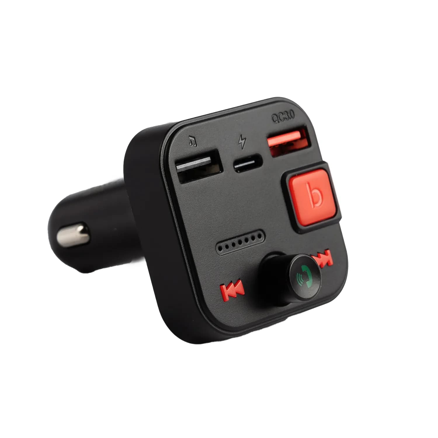 Porodo Blue Wireless FM Transmitter with Dual QC3.0 & Type-C Port 3