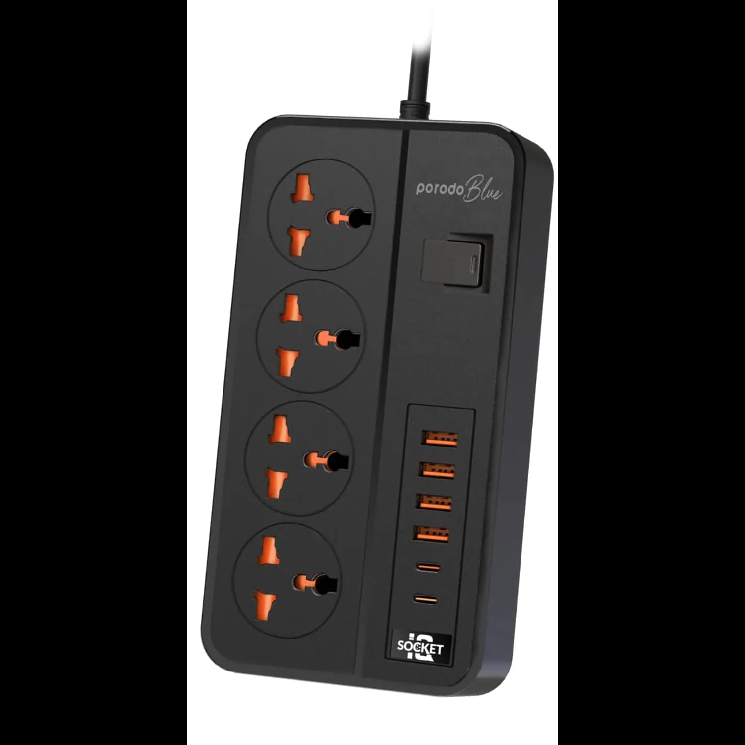Porodo Power Strip - 12 Outlets, Dual Switch, Black 1 Porodo Power Strip - 12 Outlets, Dual Switch, Black 1