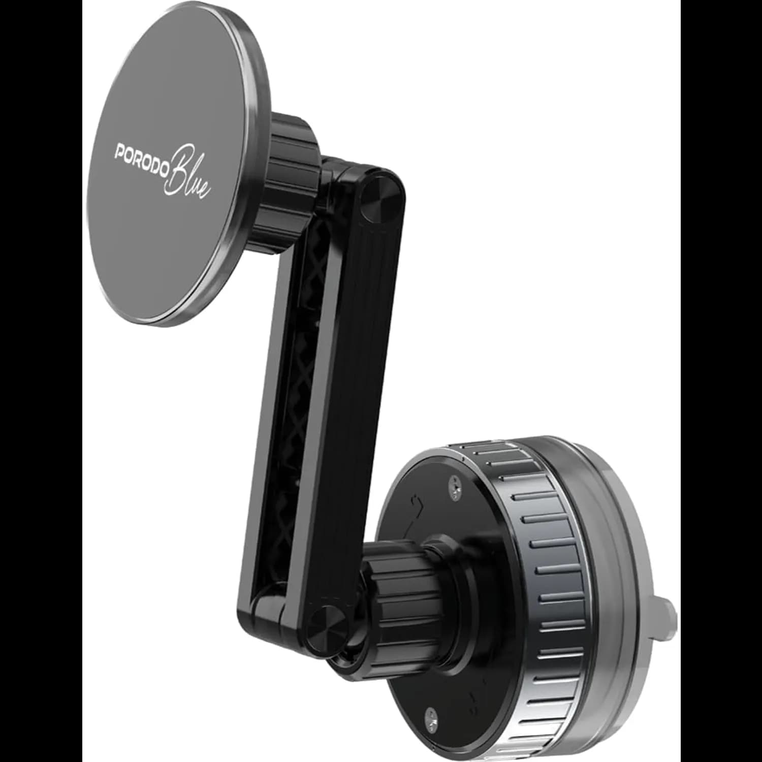Porodo Magnetic Phone Mount - Vacuum Suction, 360° Rotatable, Black 2
