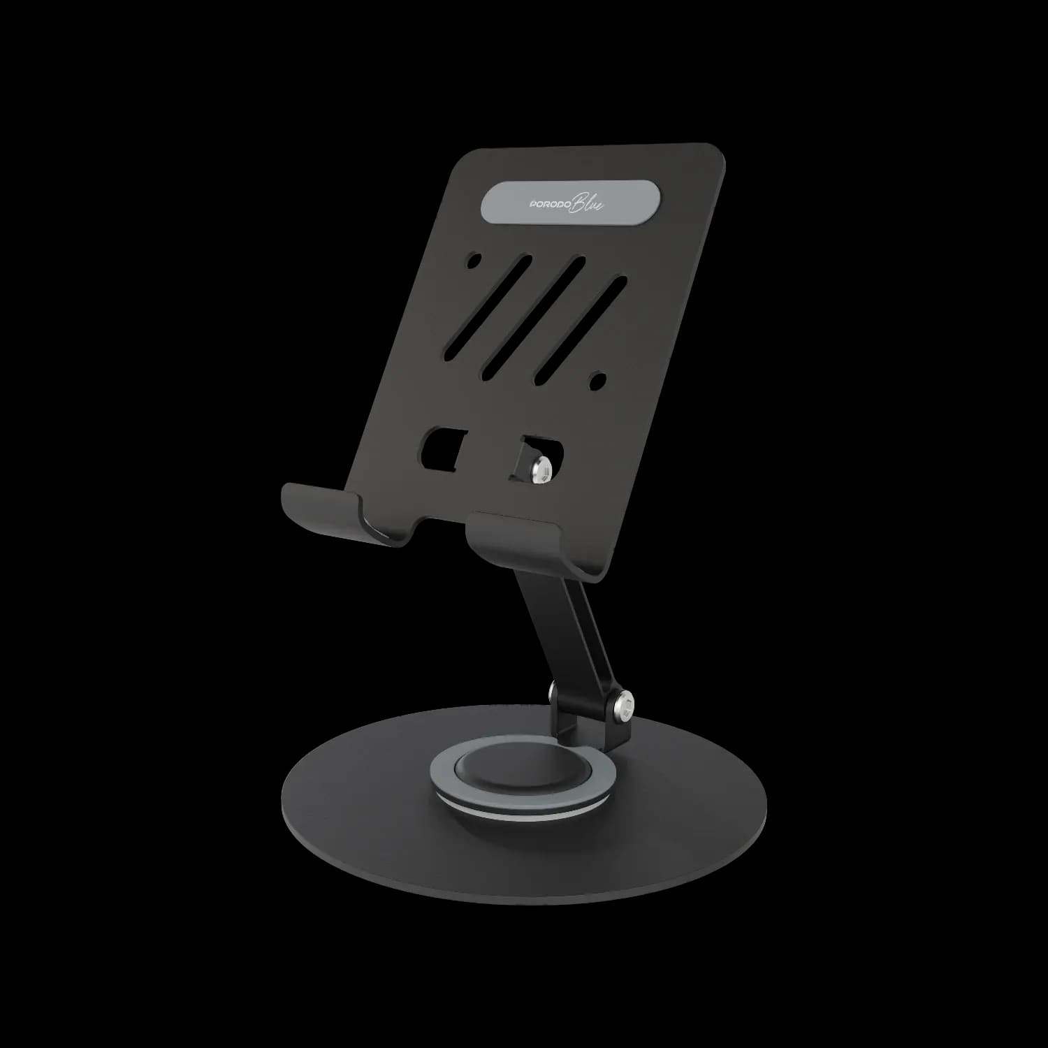 Porodo Tablet Holder - Rotatable, Non-Slip Base, Black 1 Porodo Tablet Holder - Rotatable, Non-Slip Base, Black 1