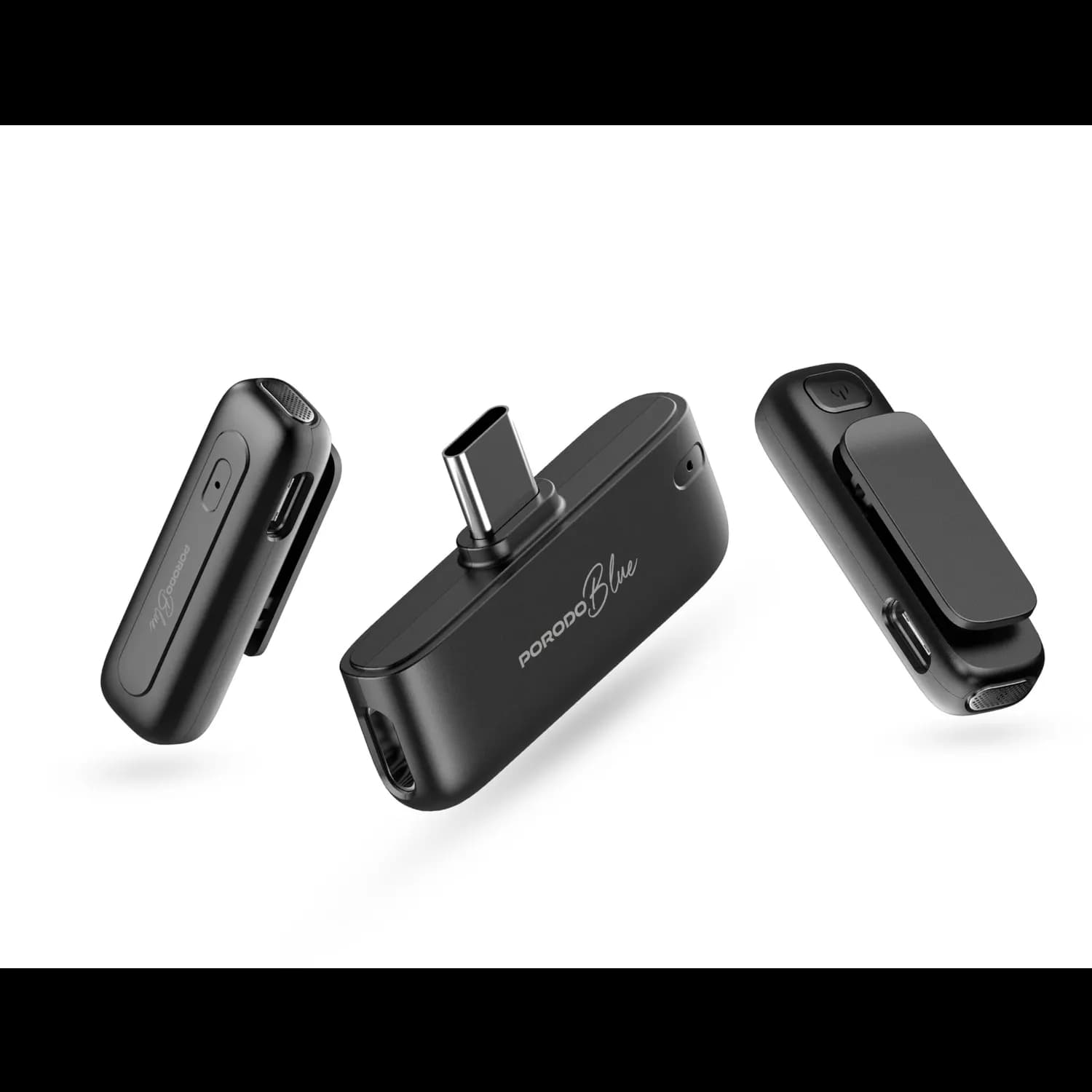 Porodo Wireless ClipMic Pro - Noise-Canceling, Black 1 Porodo Wireless ClipMic Pro - Noise-Canceling, Black 1