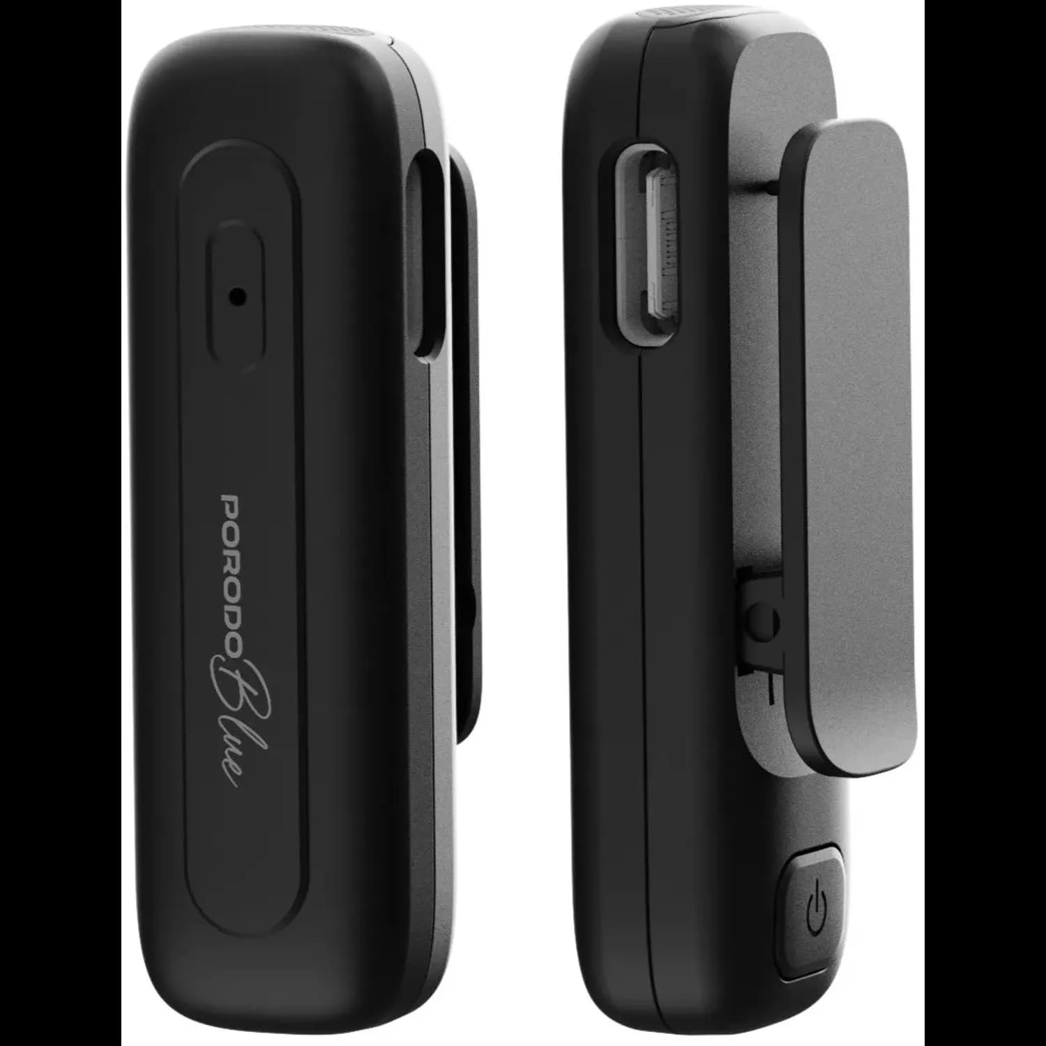 Porodo ClipMic Pro - Wireless Dual Microphone, Black 2