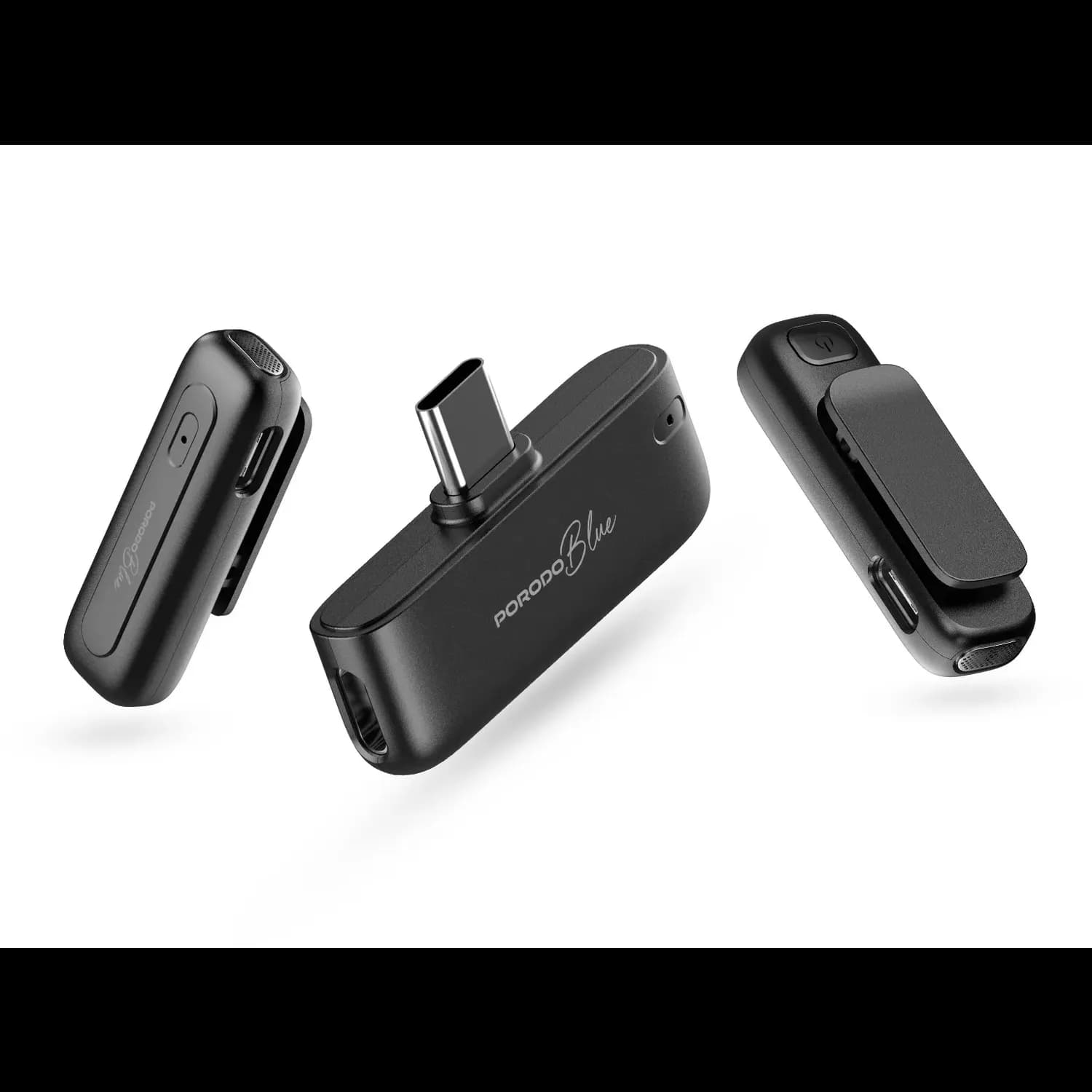 Porodo ClipMic Pro - Wireless Dual Microphone, Black 5