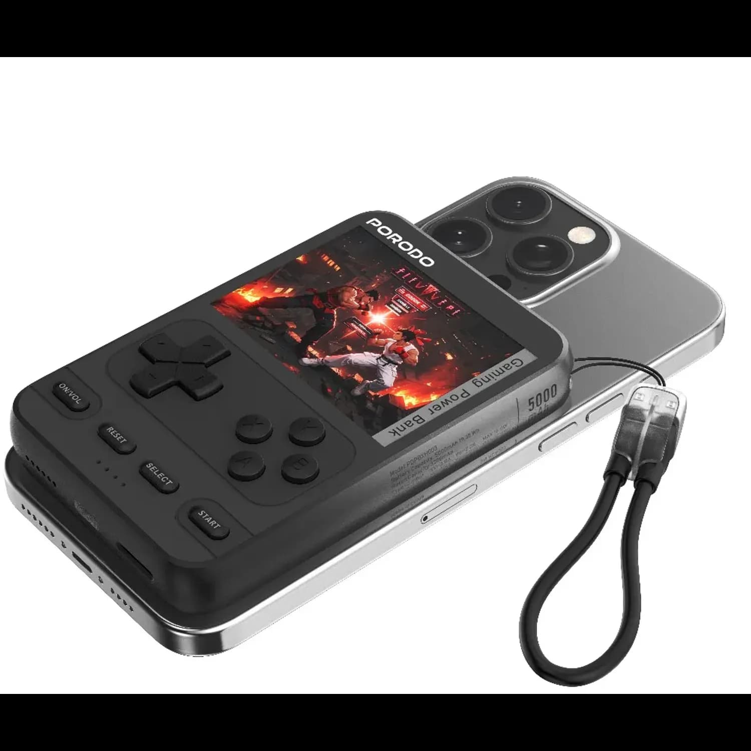 Porodo Power Bank Arcadevolt - 5000mAh MagSafe, Black 4