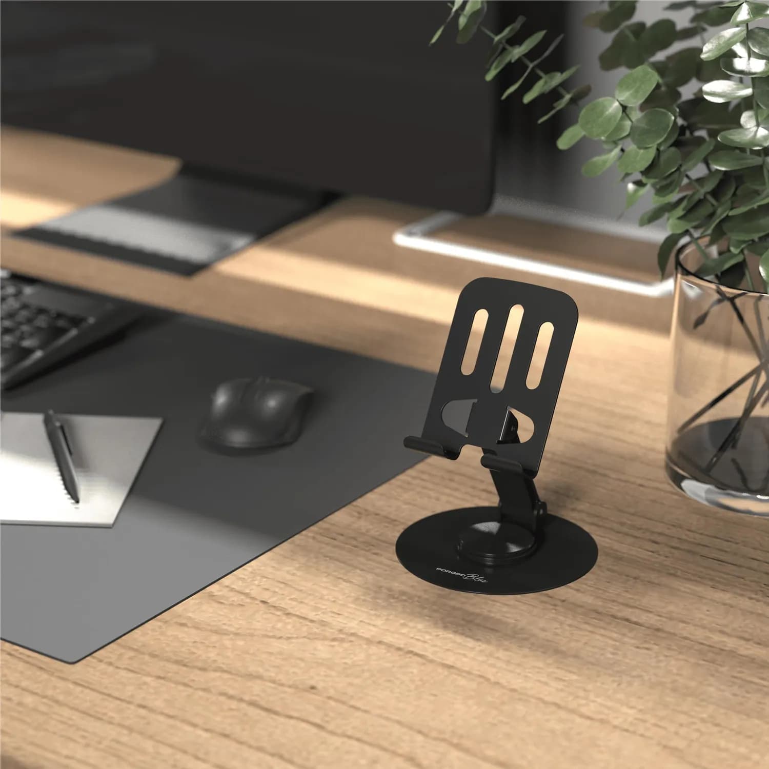Porodo Desktop Phone Holder - 360° Rotating, Blue 3