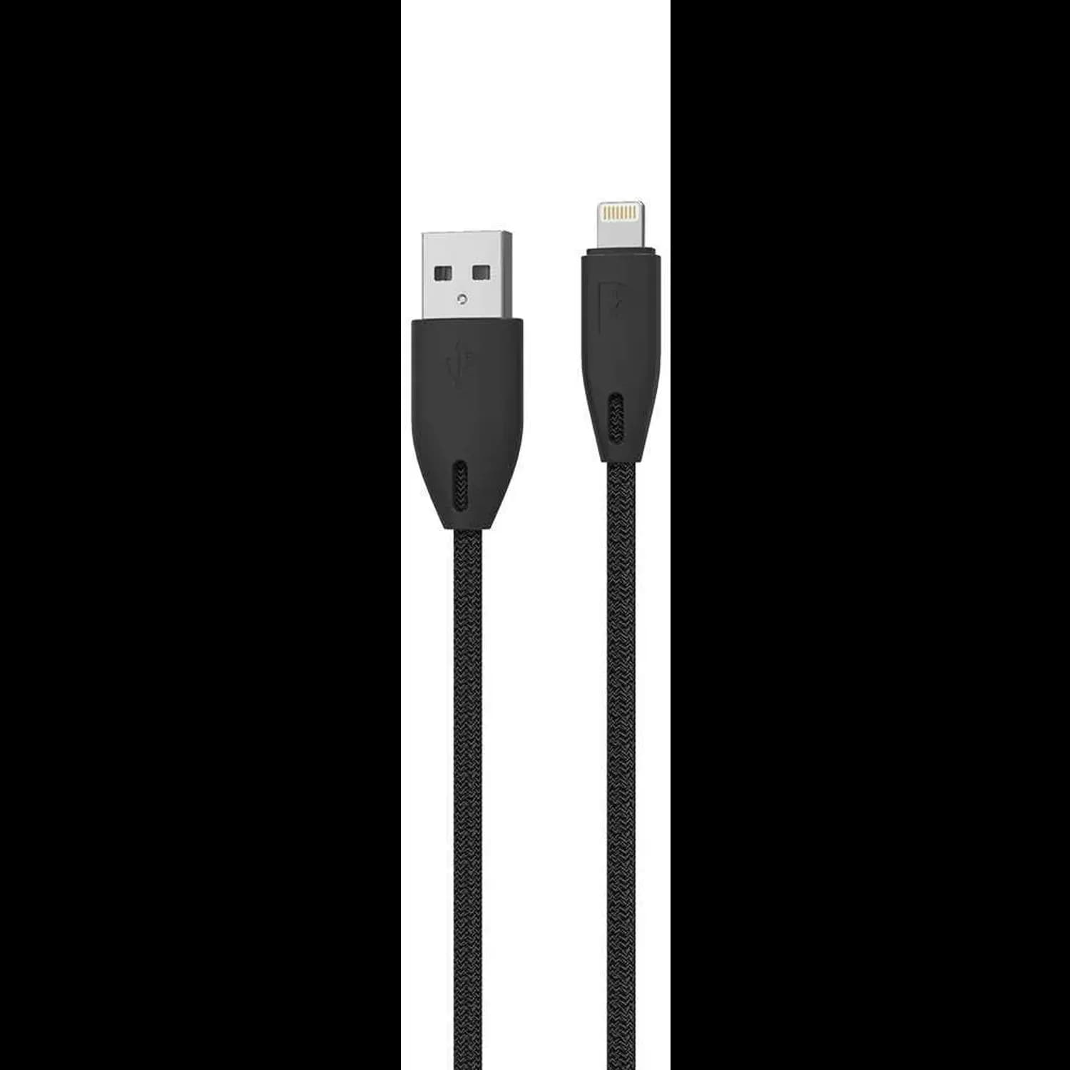 Powerology USB-A to Lightning Cable - Braided, Black 1 Powerology USB-A to Lightning Cable - Braided, Black 1
